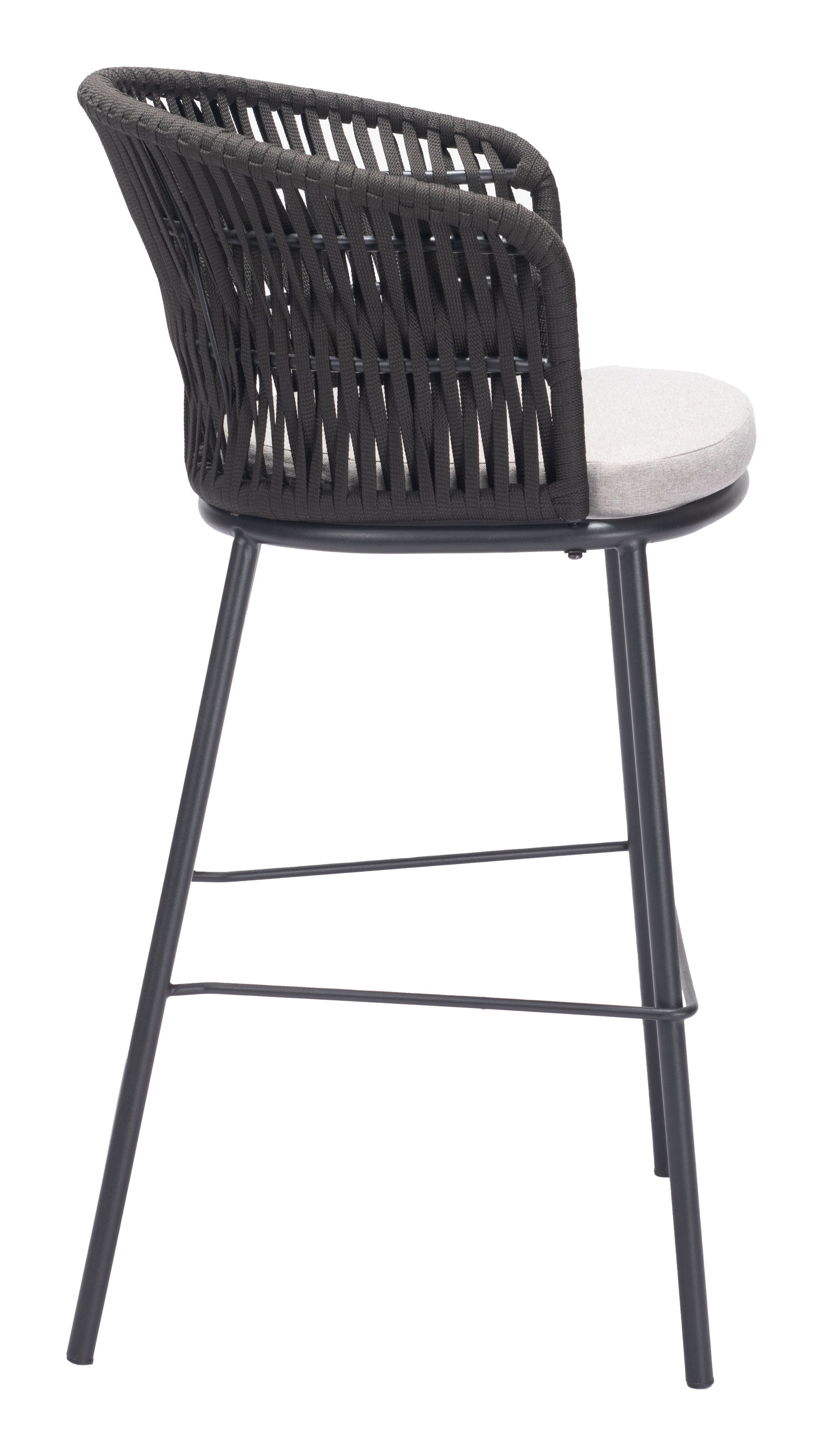 Freycinet Black Outdoor Barstool (Set of 2) - Ornate Home