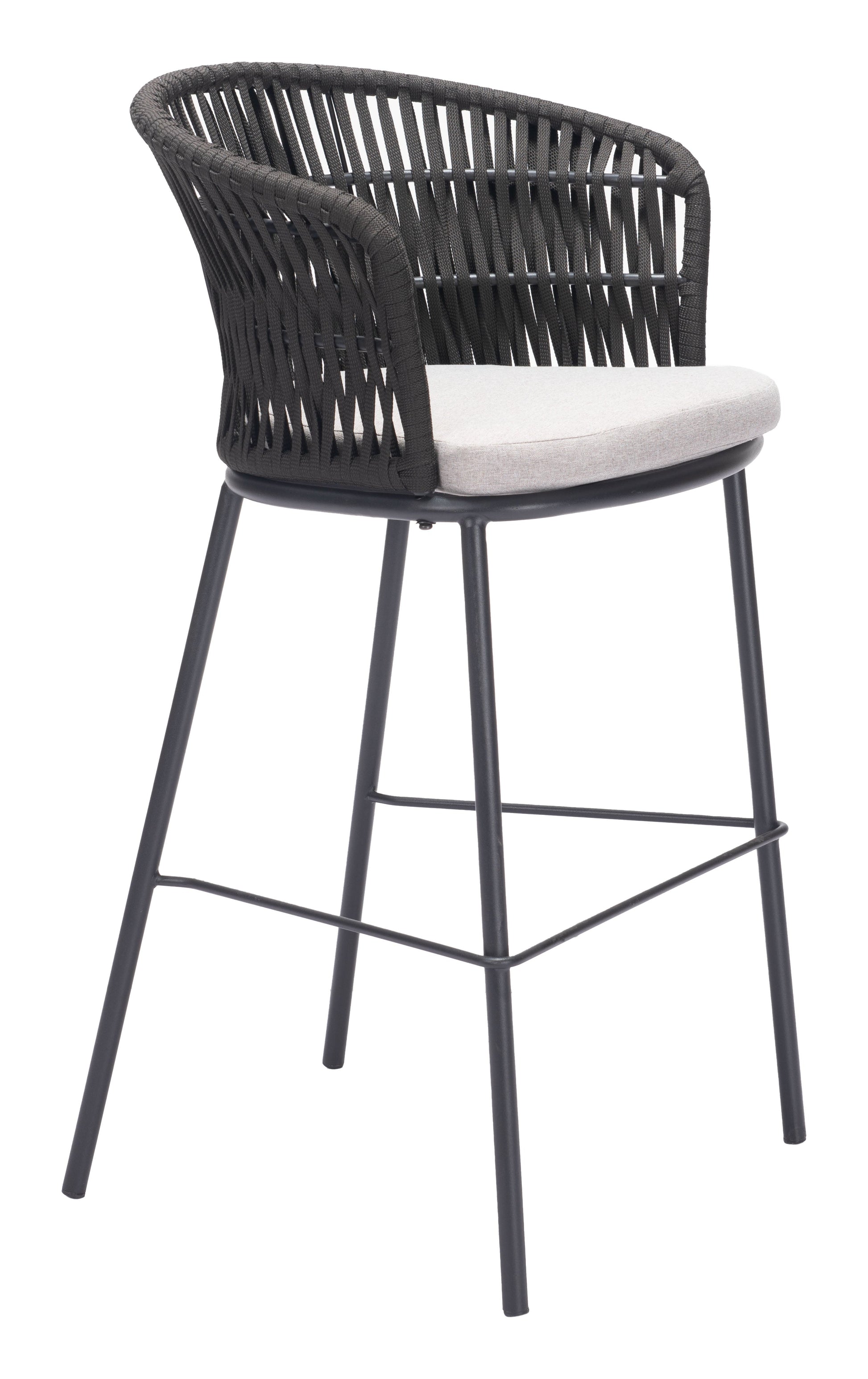 Freycinet Black Outdoor Barstool (Set of 2) - Ornate Home