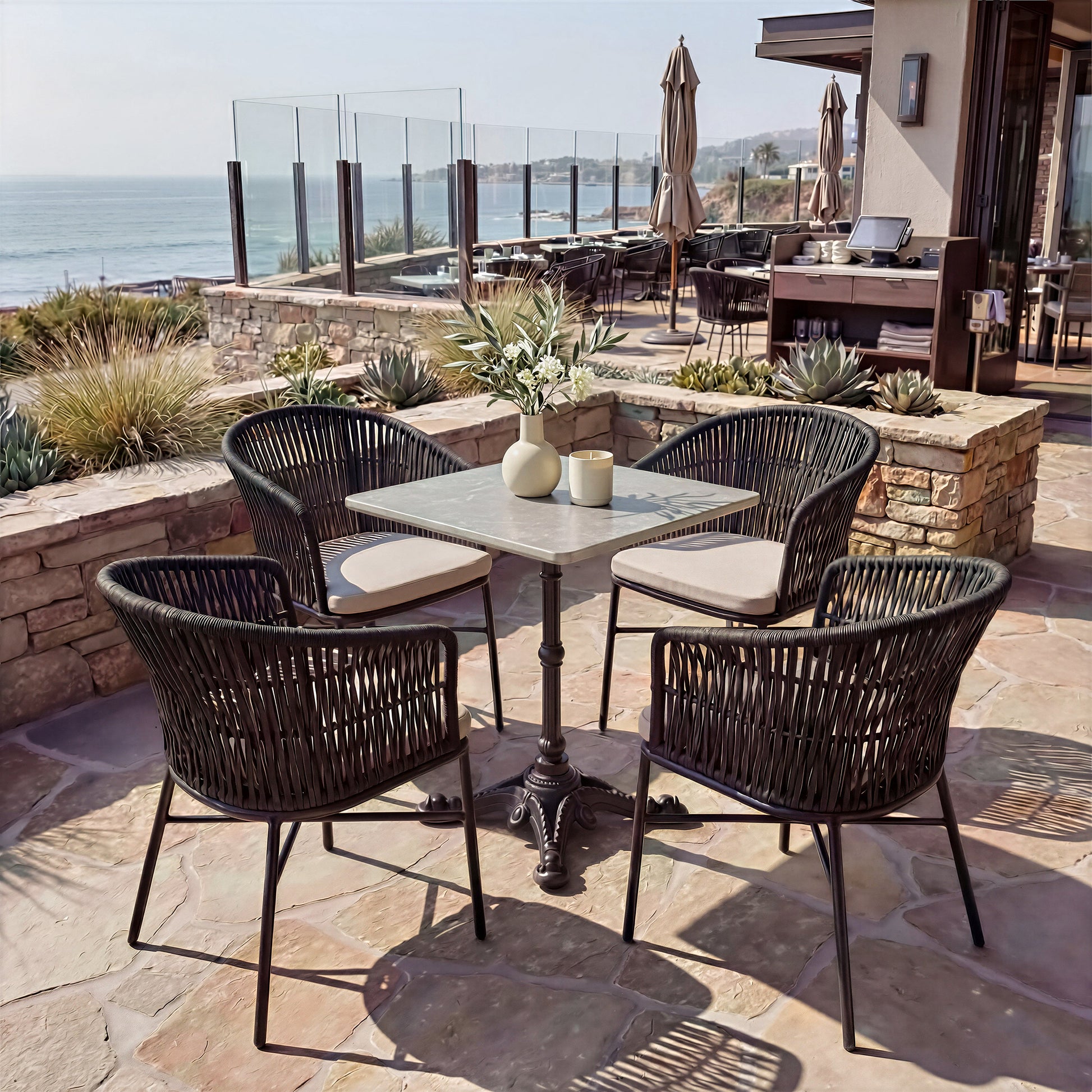 Freycinet Black Outdoor Dining Chair (Set of 2) - Ornate Home