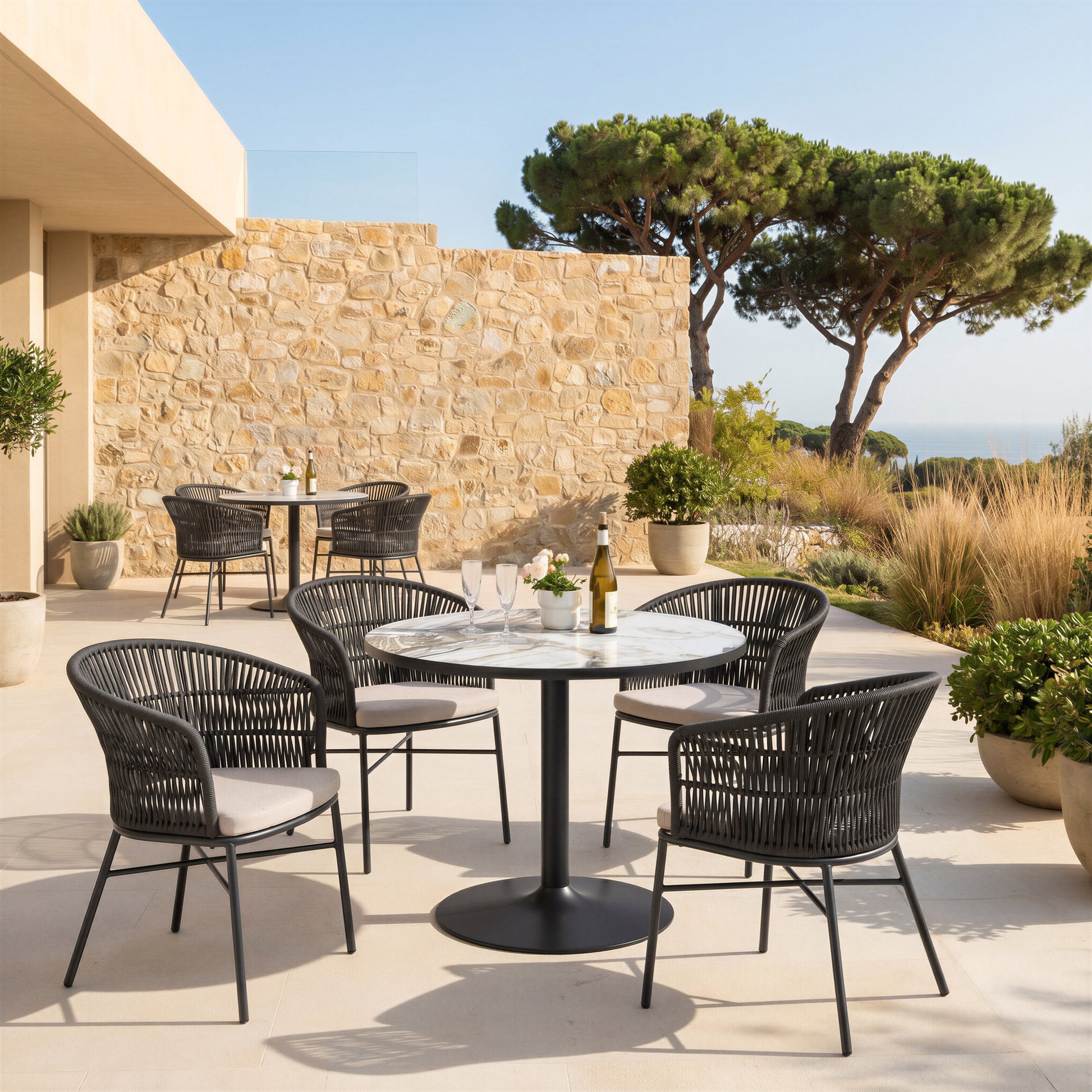 Freycinet Black Outdoor Dining Chair (Set of 2) - Ornate Home