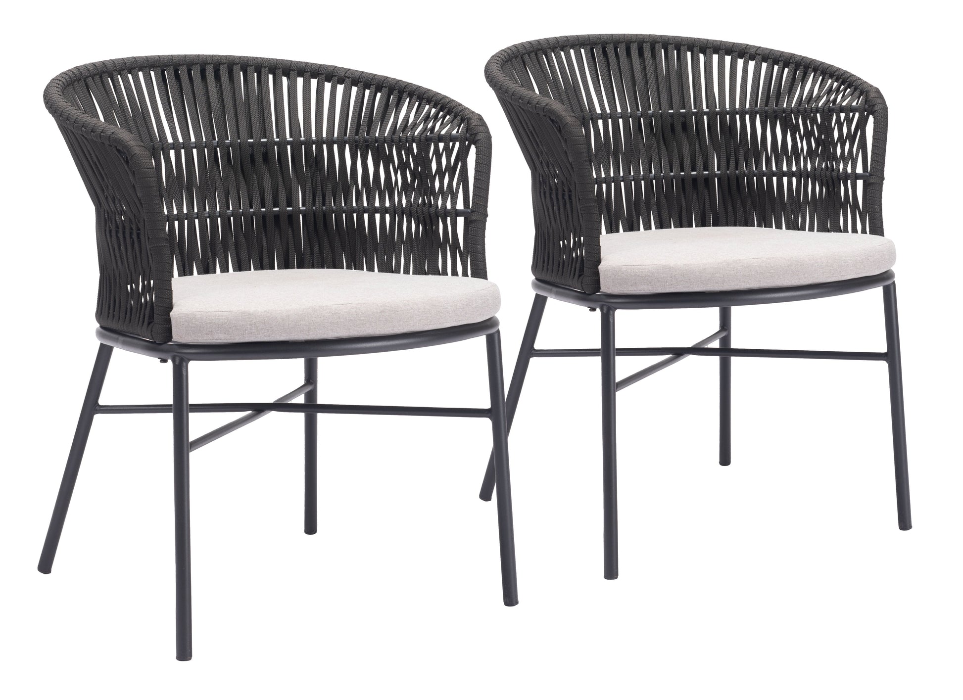 Freycinet Black Outdoor Dining Chair (Set of 2) - Ornate Home