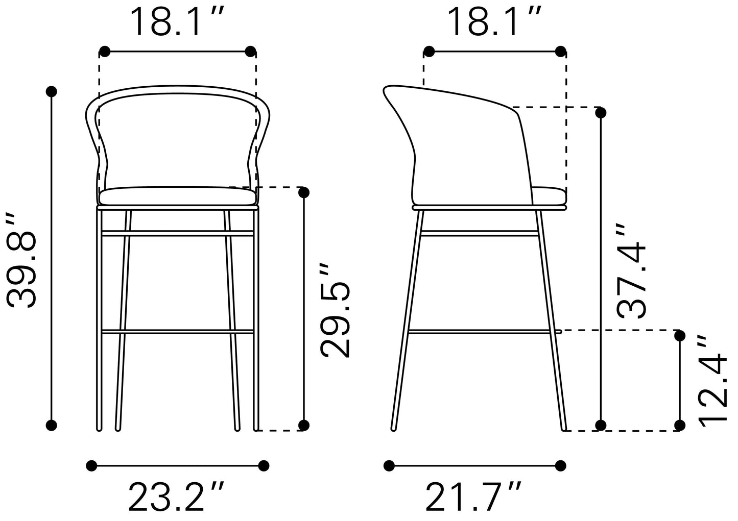 Freycinet Natural Outdoor Barstool (Set of 2) - Ornate Home