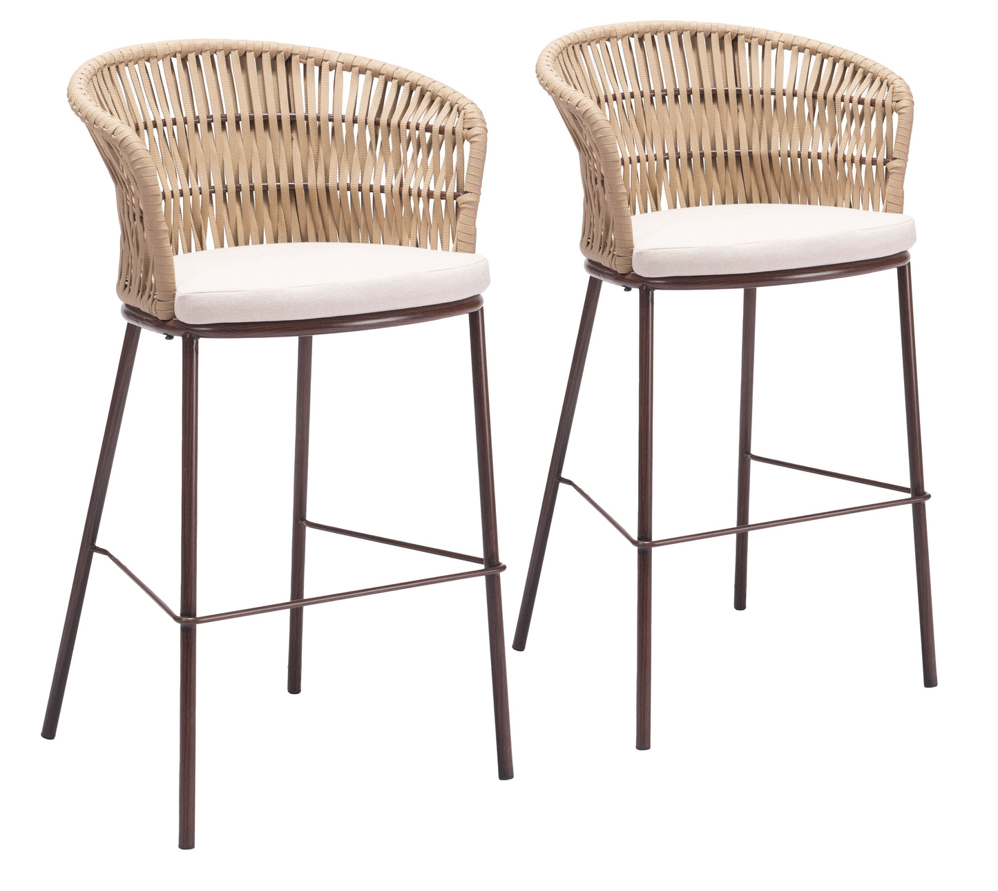 Freycinet Natural Outdoor Barstool (Set of 2) - Ornate Home