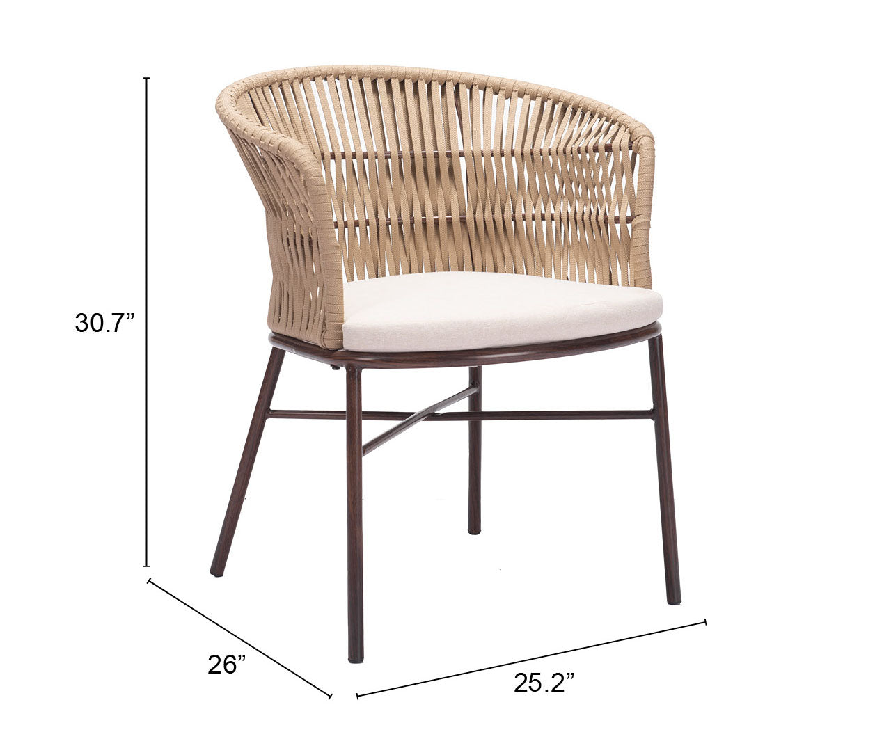 Freycinet Natural Outdoor Dining Chair (Set of 2) - Ornate Home