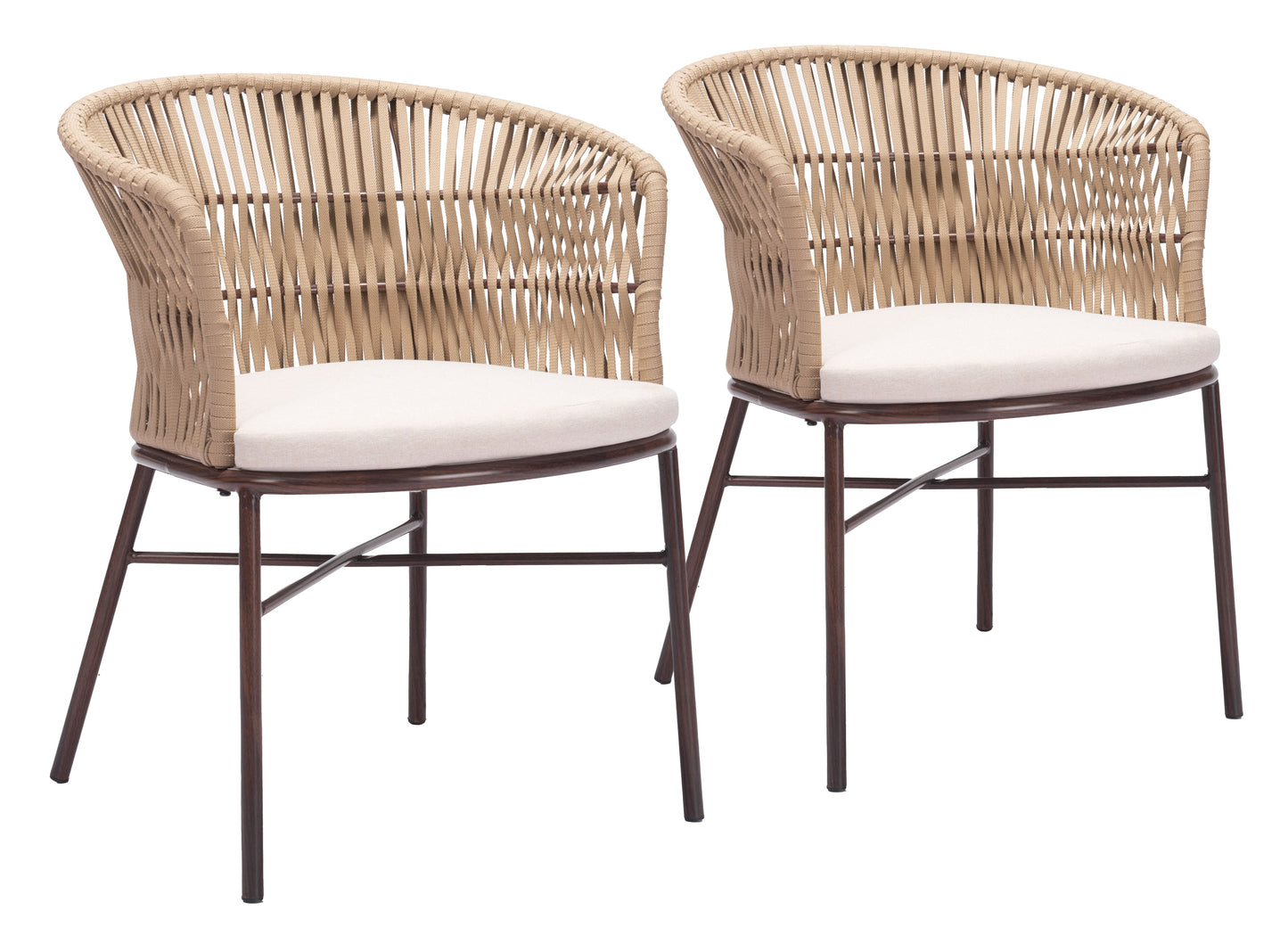 Freycinet Natural Outdoor Dining Chair (Set of 2) - Ornate Home