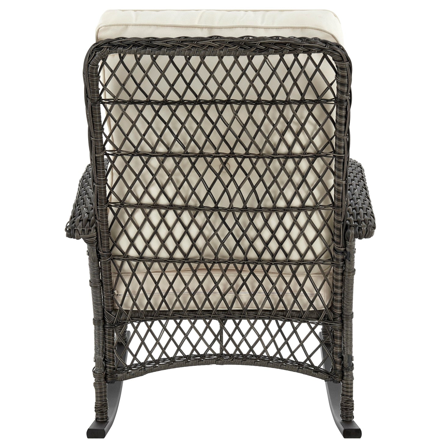 Fruttuo Patio Rocking Chair with Cream Cushions - Ornate Home