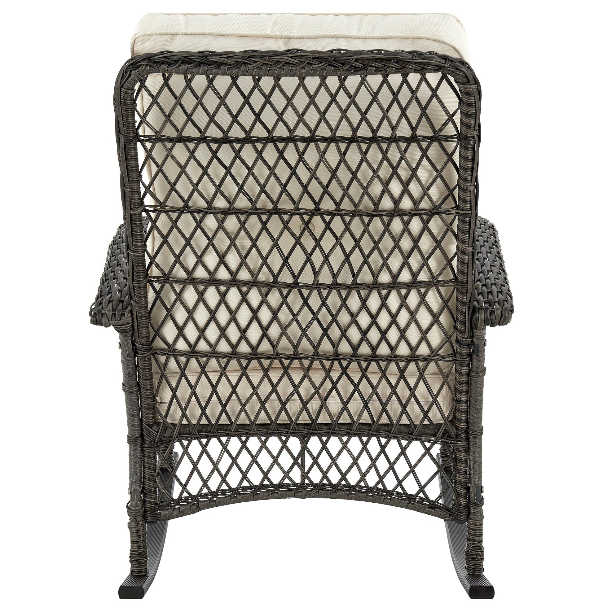 Fruttuo Patio Rocking Chair with Cream Cushions - Ornate Home