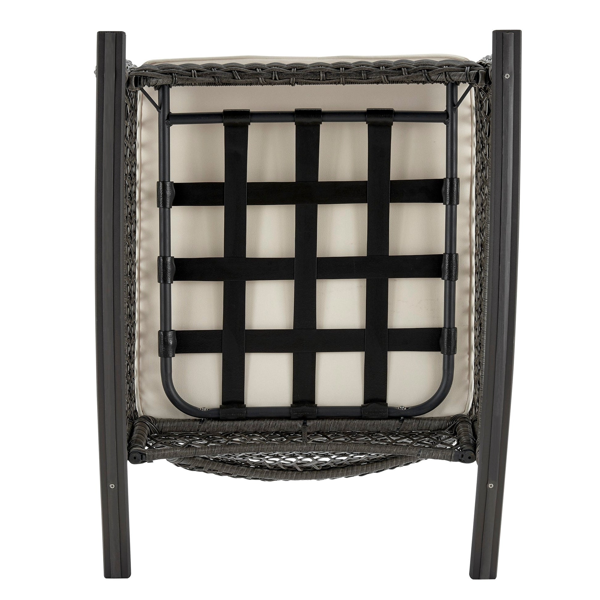 Fruttuo Patio Rocking Chair with Cream Cushions - Ornate Home