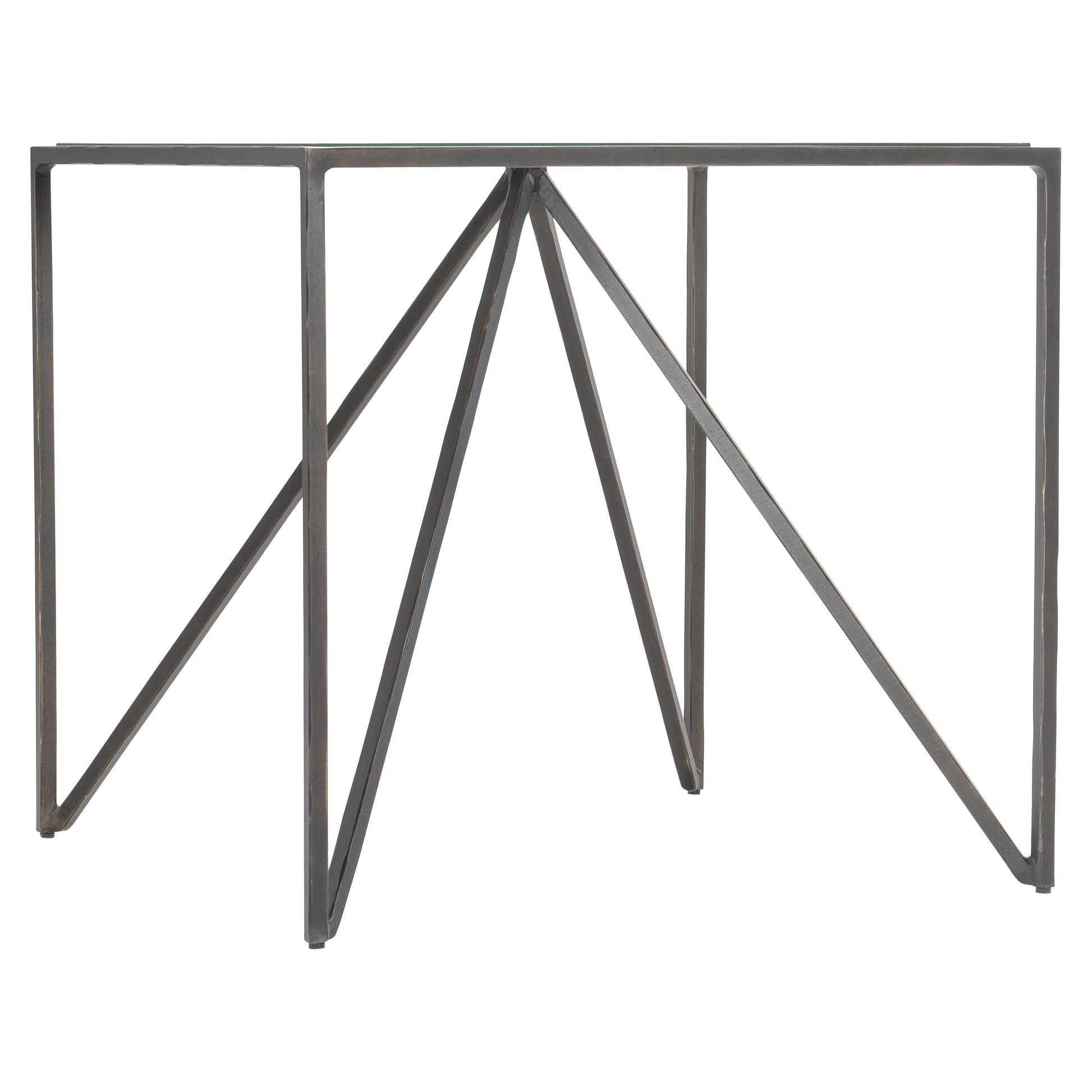 Fulton Glass/New Aged Bronze Side Table - Ornate Home