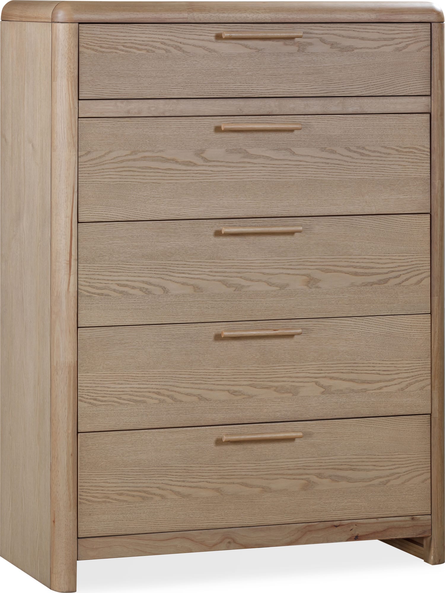 Furano Ginger Five Drawer Ash Wood Chest - Ornate Home