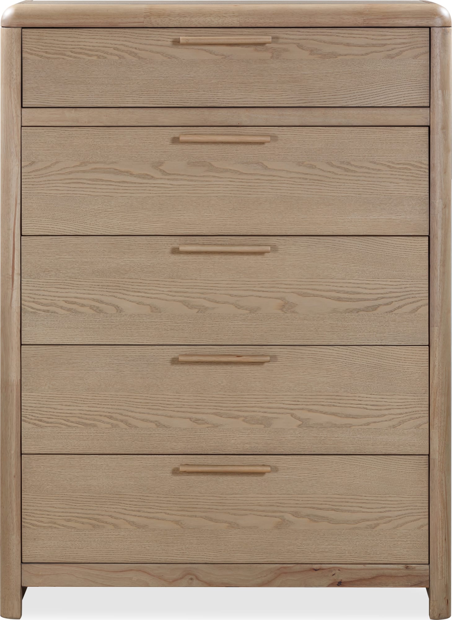 Furano Ginger Five Drawer Ash Wood Chest - Ornate Home