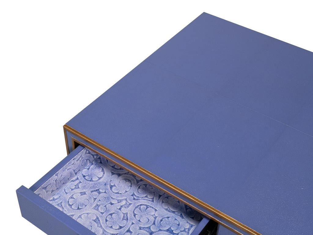 Gabriella Blue Shagreen Desk/Table - Ornate Home