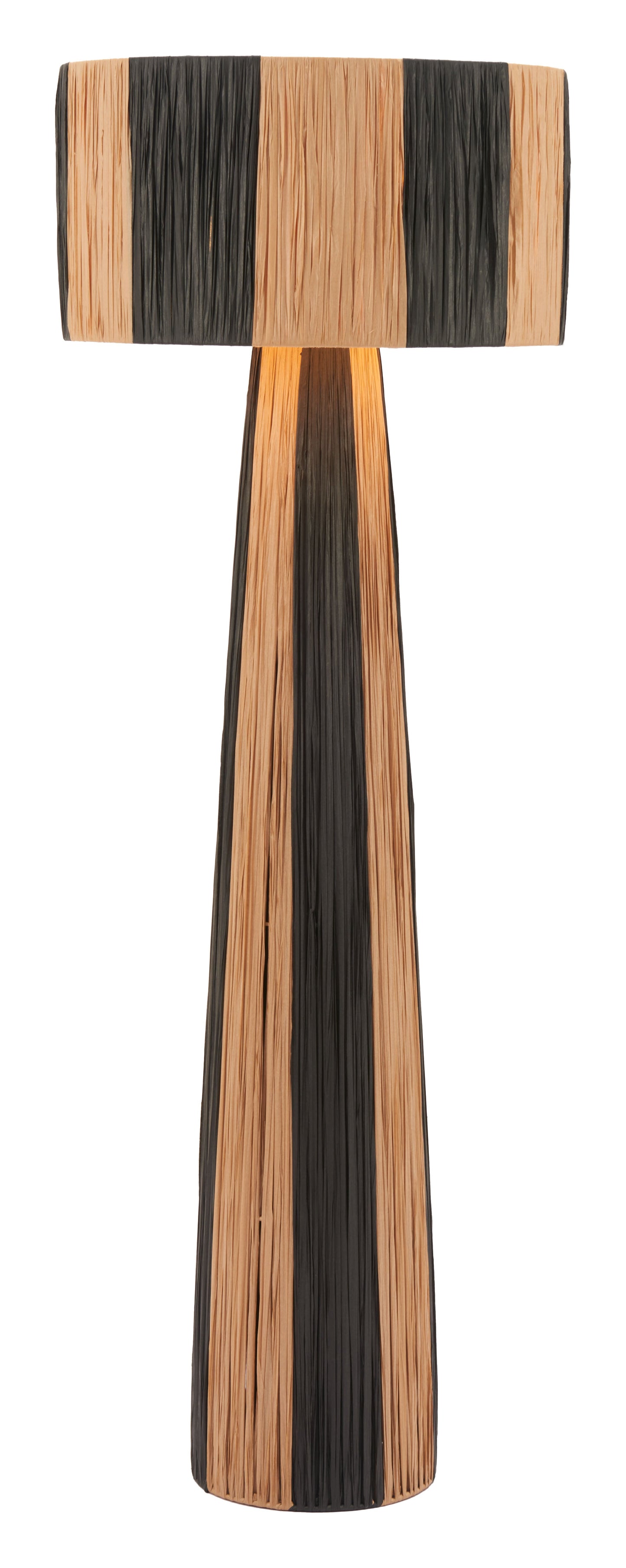 Gala Black & Natural Floor Lamp - Ornate Home
