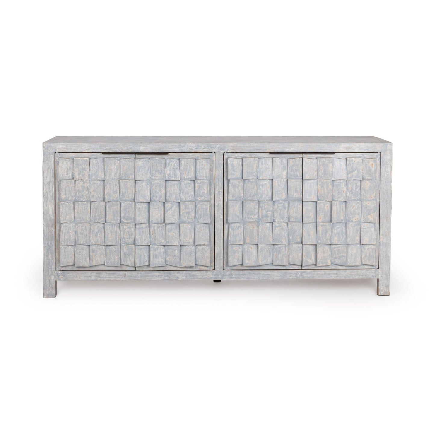 Gama Blue Washed 4 Door Cabinet - Ornate Home