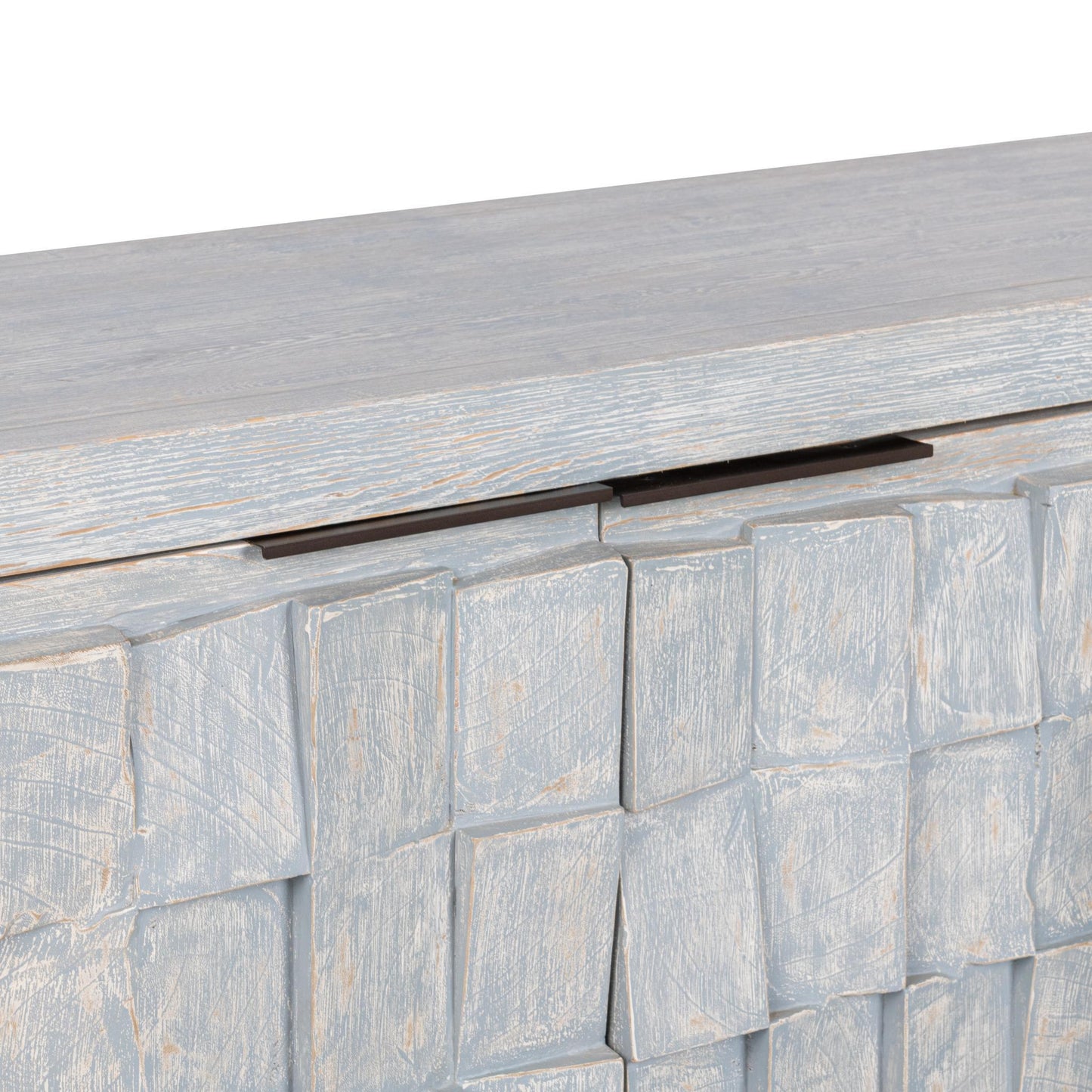 Gama Blue Washed 4 Door Cabinet - Ornate Home
