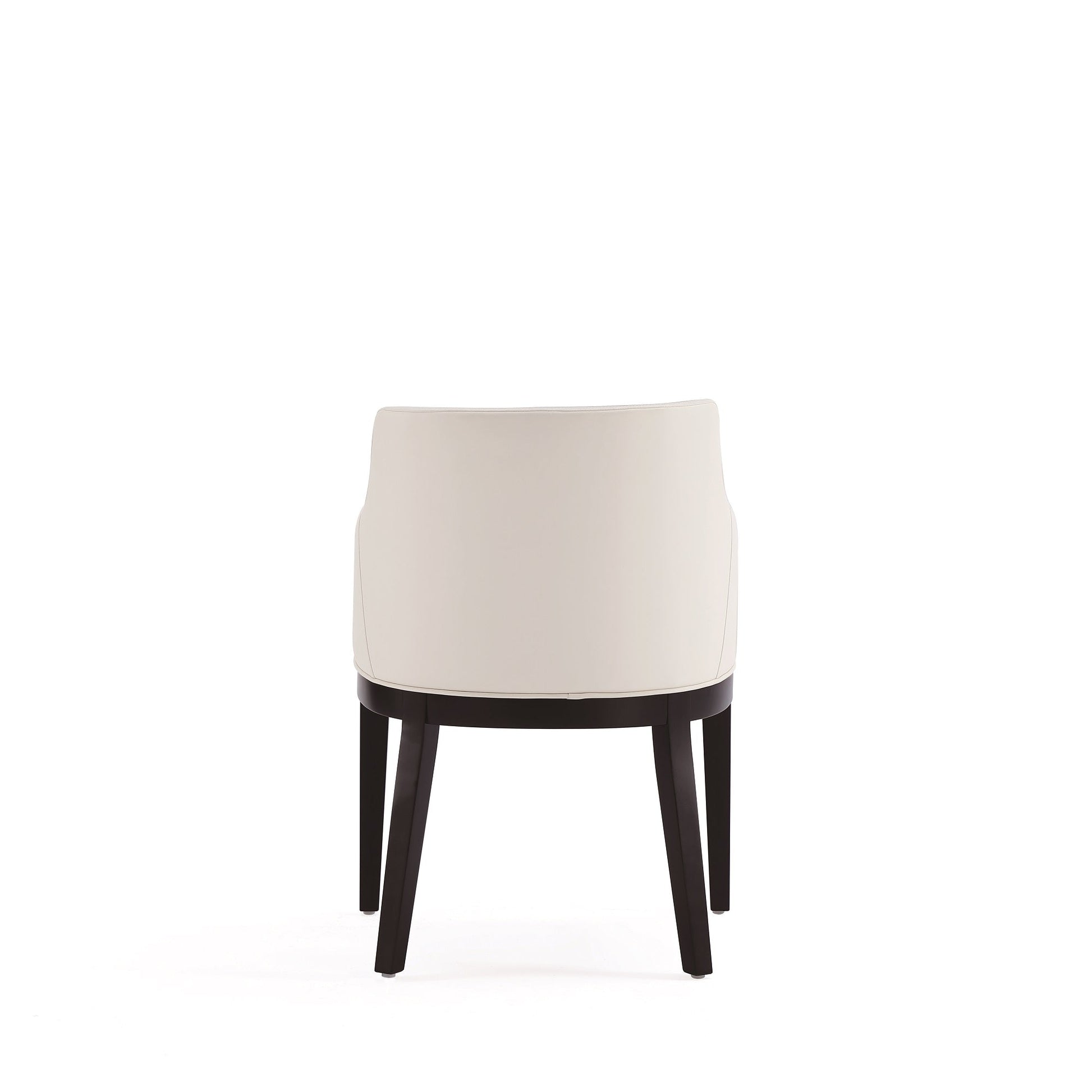 Gansevoort Faux Leather Dining Armchair in Cream (set of 2) - Ornate Home