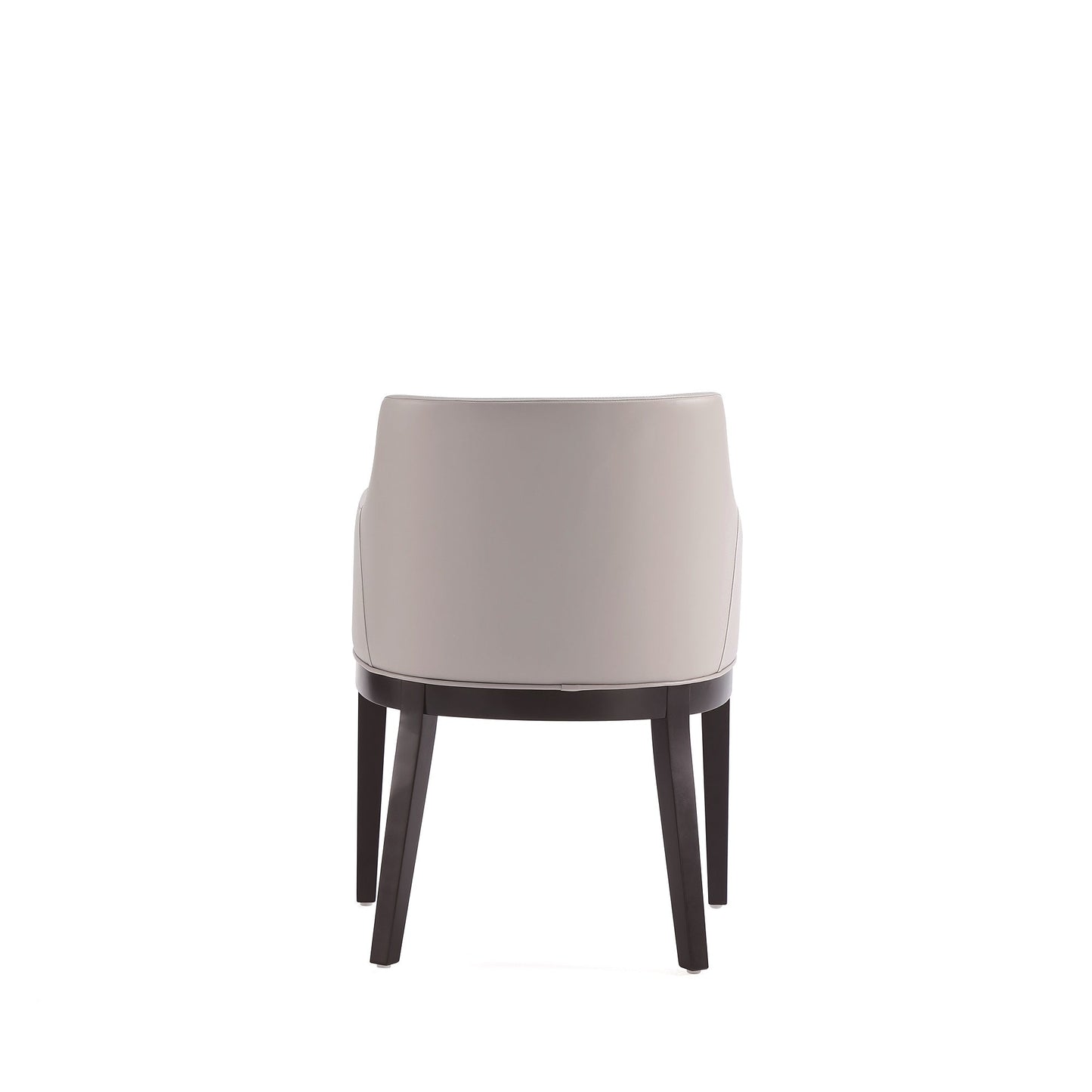 Gansevoort Faux Leather Dining Armchair in Light Grey (set of 2) - Ornate Home