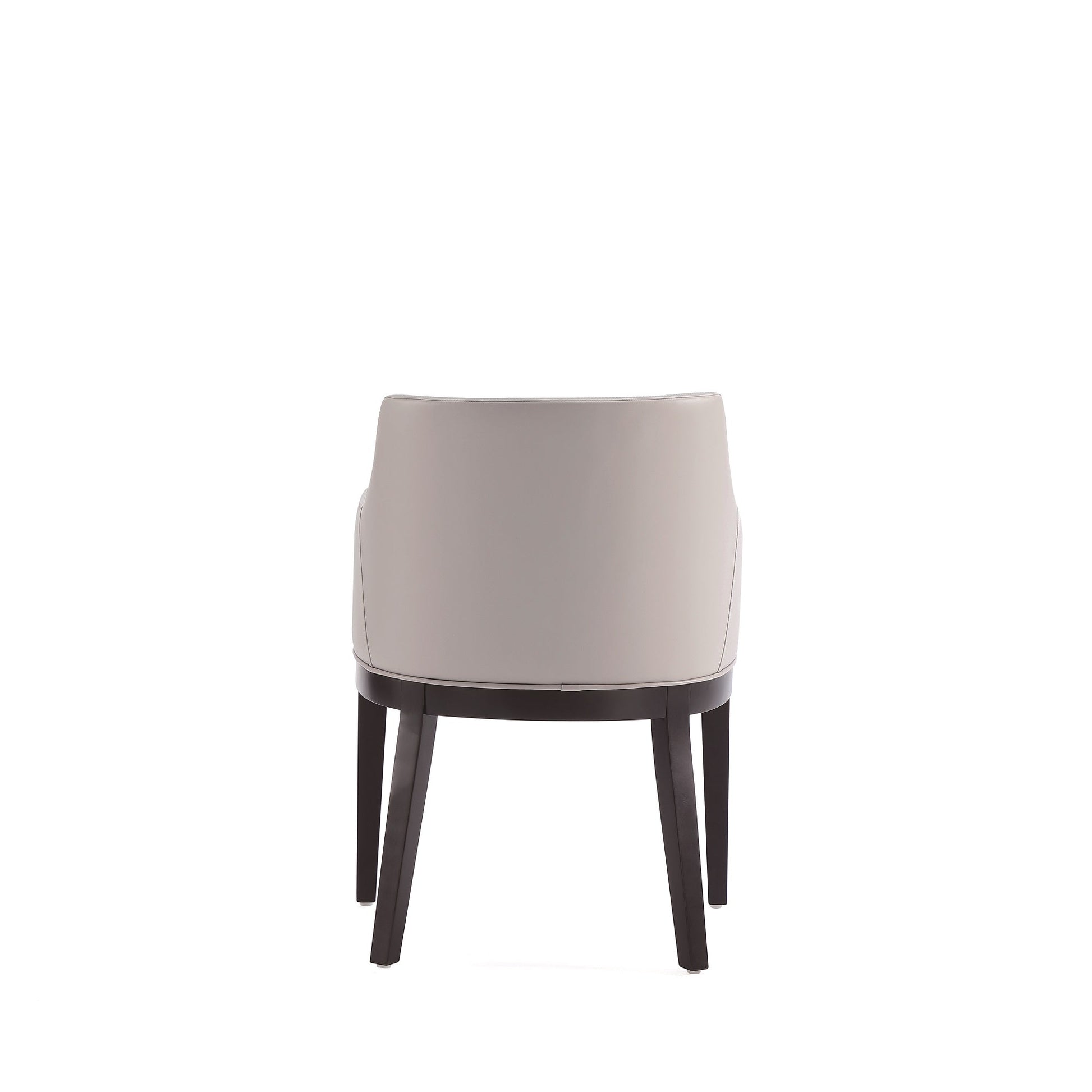 Gansevoort Faux Leather Dining Armchair in Light Grey (set of 2) - Ornate Home