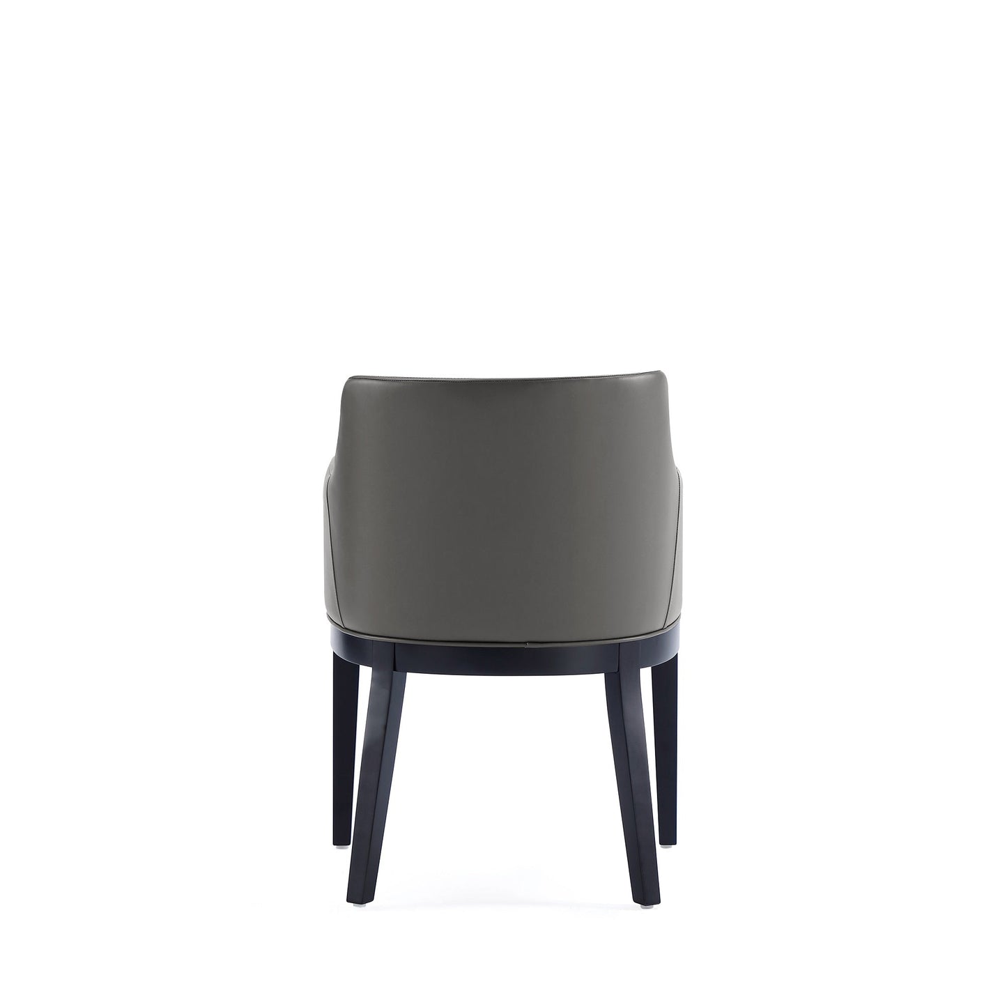 Gansevoort Faux Leather Dining Armchair in Pebble Grey (set of 2) - Ornate Home