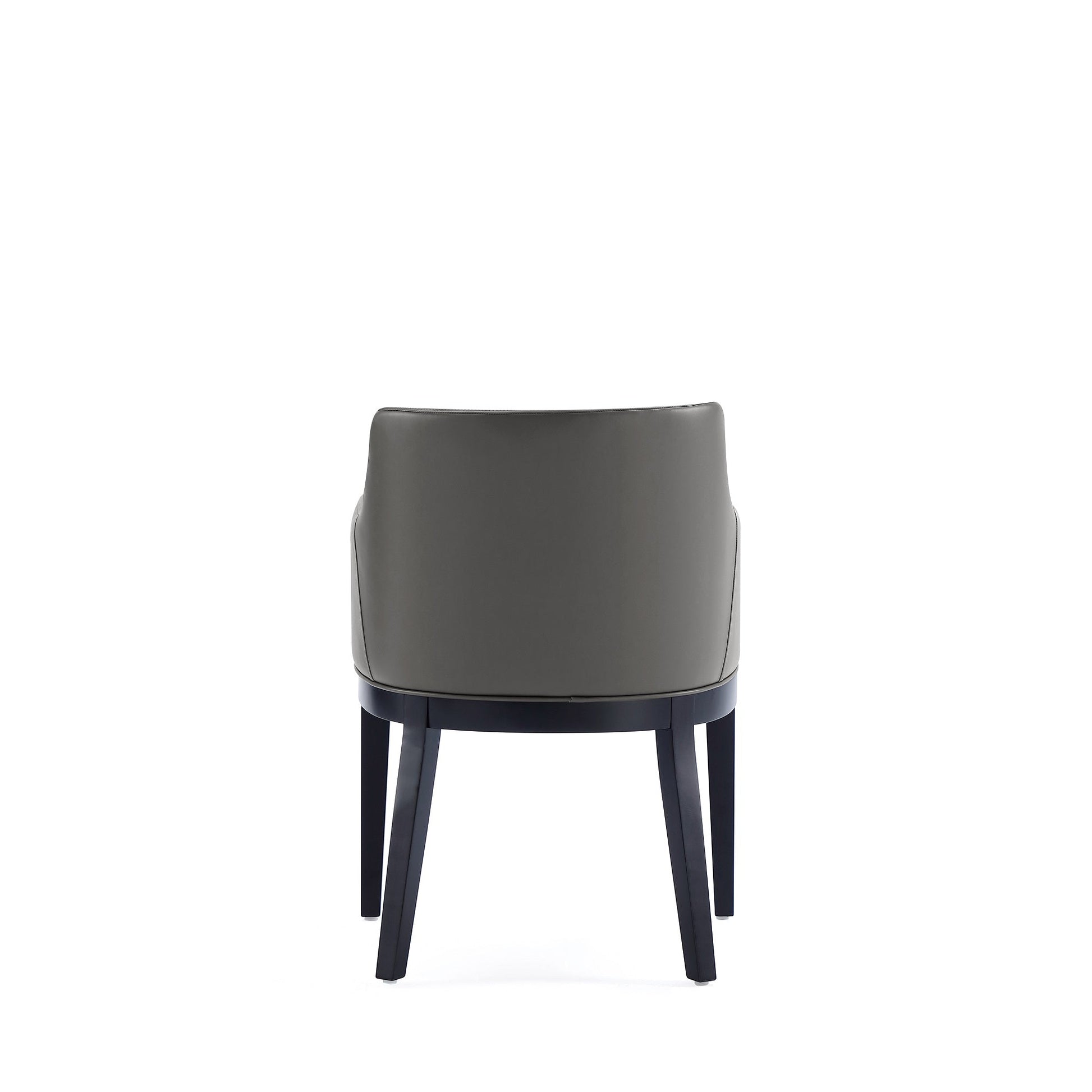 Gansevoort Faux Leather Dining Armchair in Pebble Grey (set of 2) - Ornate Home
