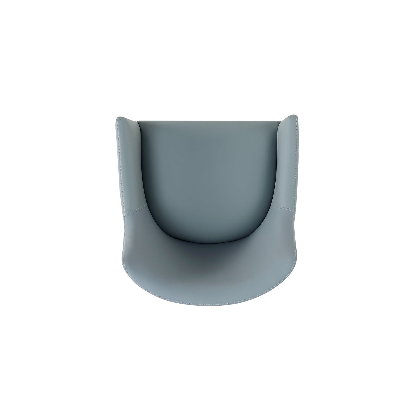 Gansevoort Faux Leather Dining Armchair in Pewter - Ornate Home