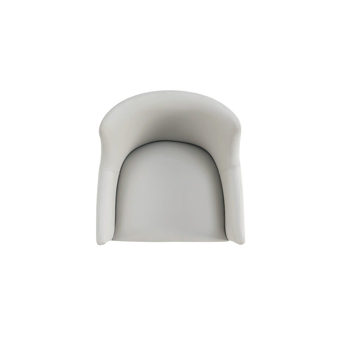 Gansevoort Faux Leather Dining Armchair in Stone Grey - Ornate Home
