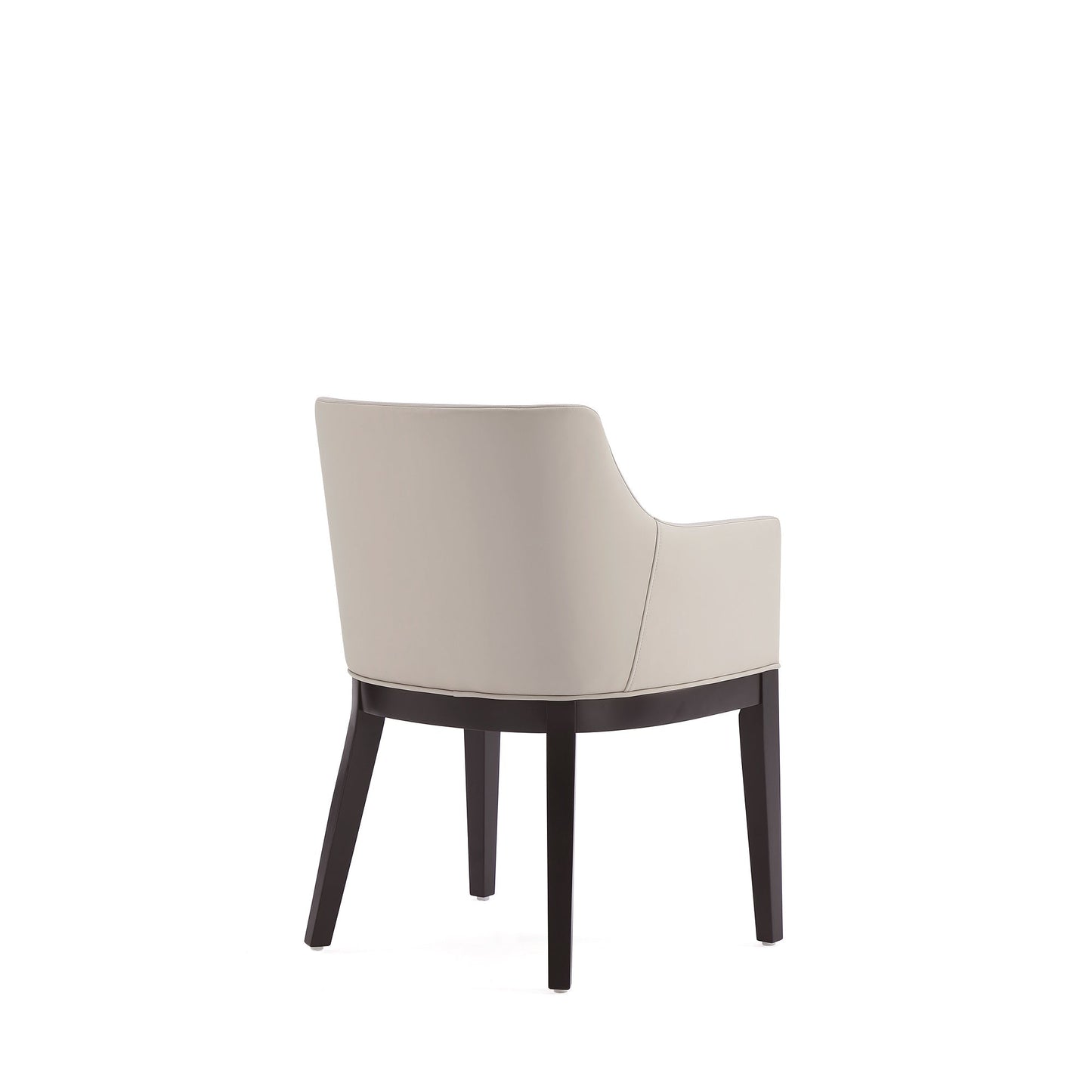 Gansevoort Faux Leather Dining Armchair in Stone Grey (set of 2) - Ornate Home