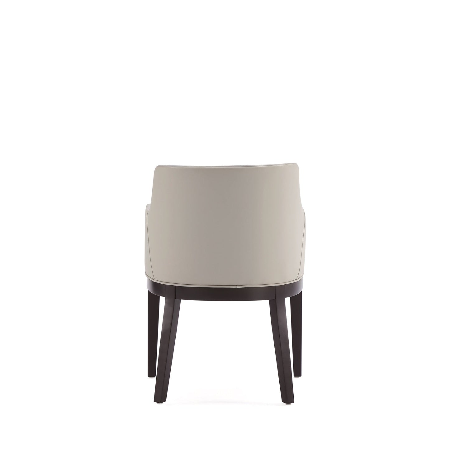 Gansevoort Faux Leather Dining Armchair in Stone Grey (set of 2) - Ornate Home
