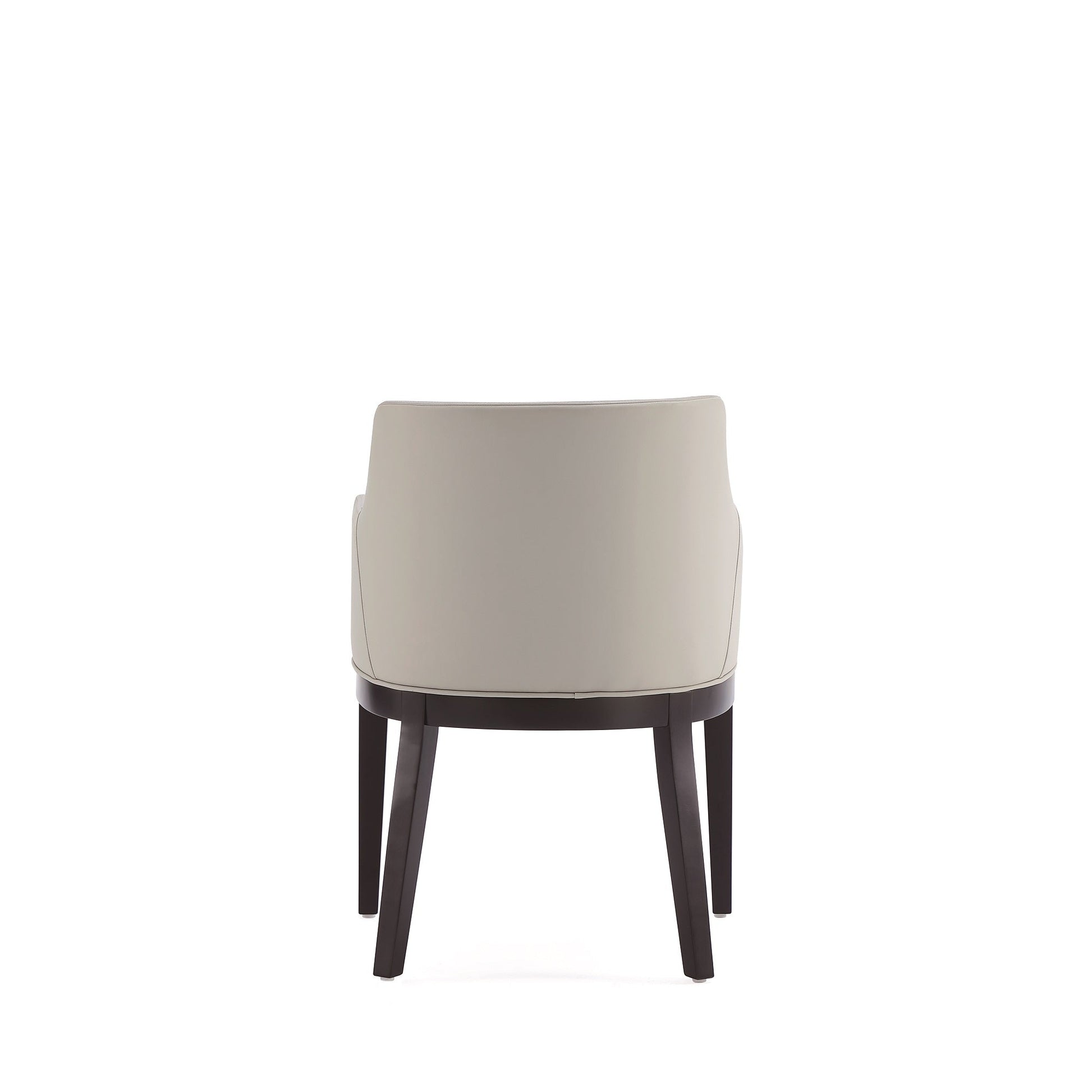 Gansevoort Faux Leather Dining Armchair in Stone Grey (set of 2) - Ornate Home