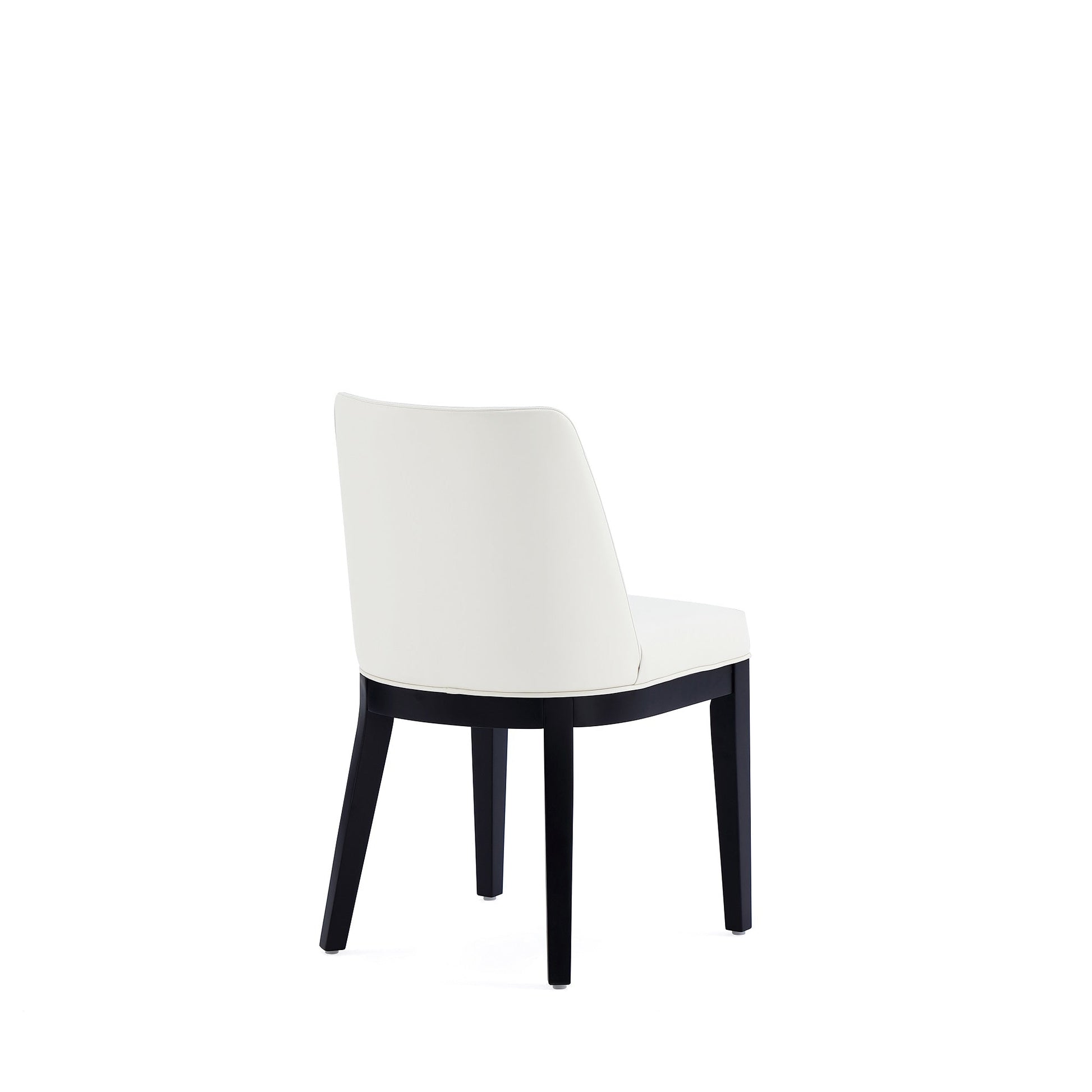 Gansevoort Faux Leather Dining Chair in Cream (set of 2) - Ornate Home