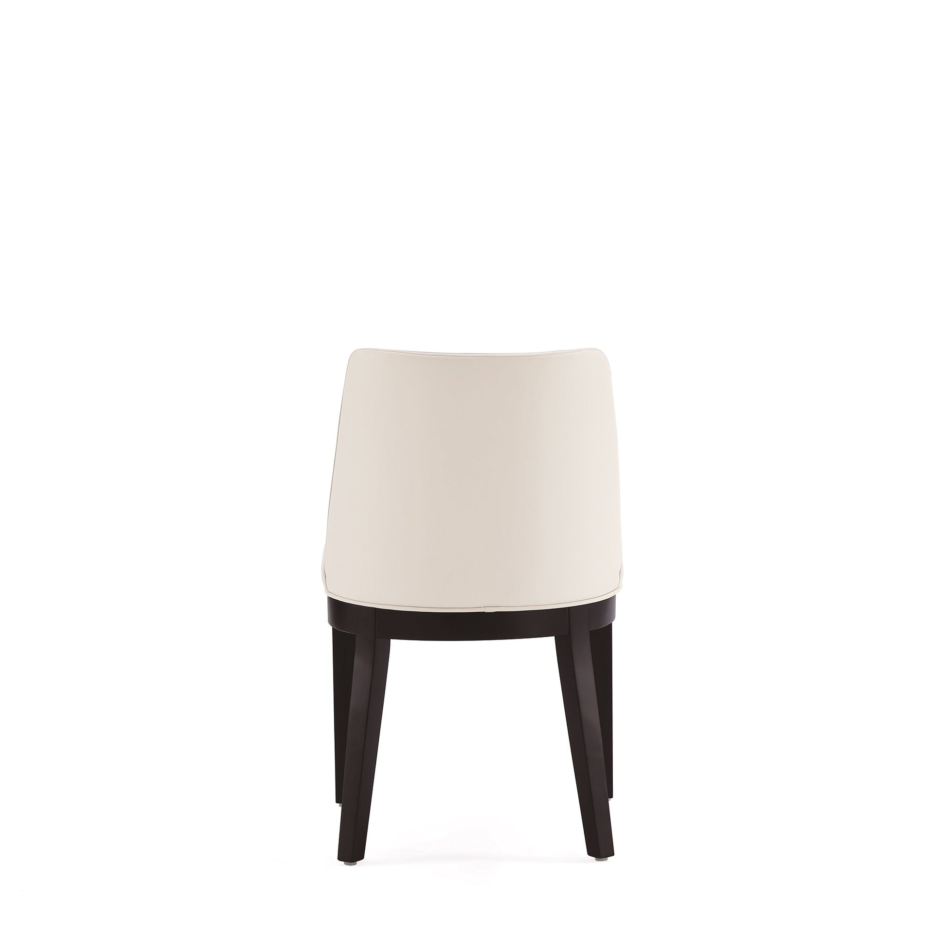 Gansevoort Faux Leather Dining Chair in Cream (set of 4) - Ornate Home