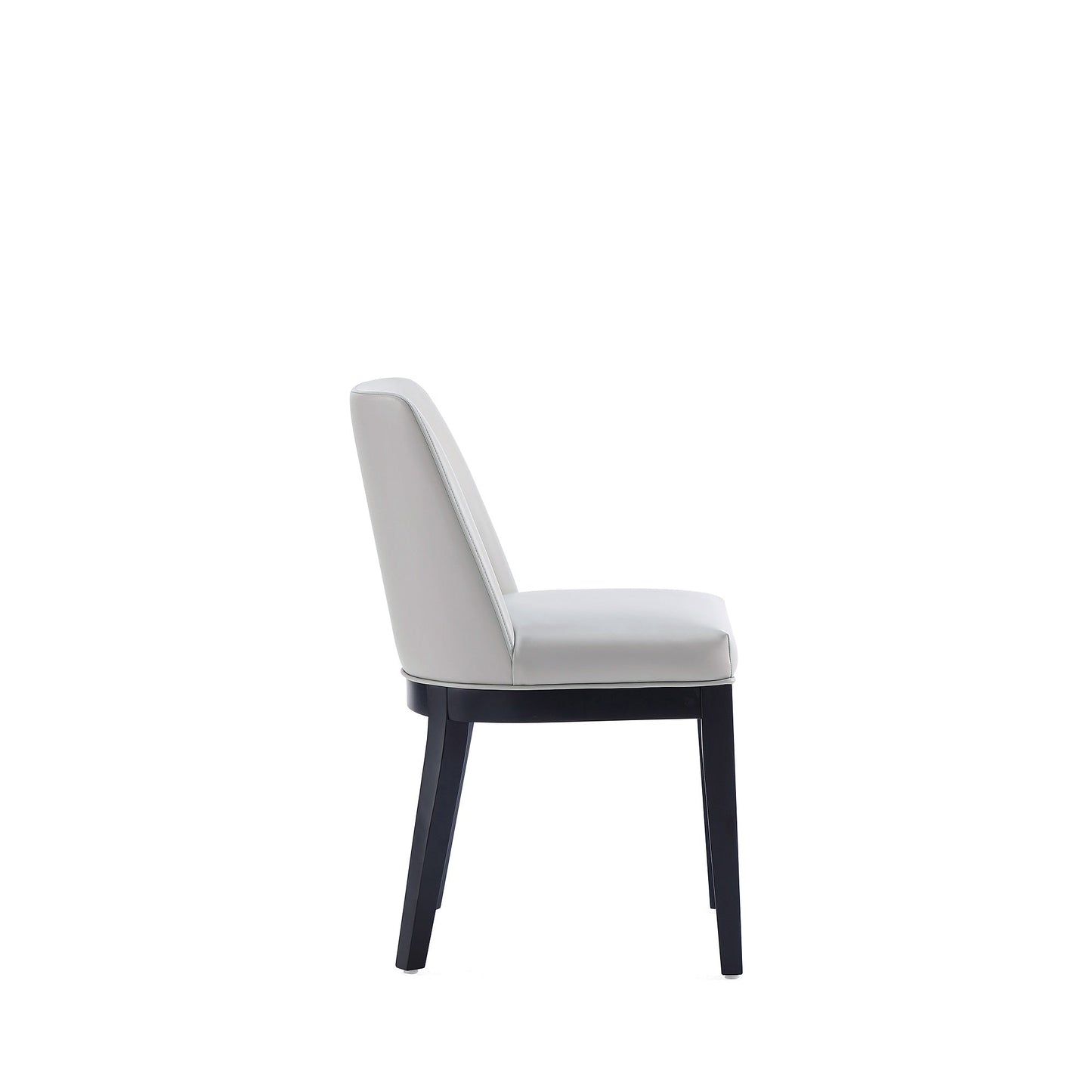 Gansevoort Faux Leather Dining Chair in Light Grey (set of 2) - Ornate Home