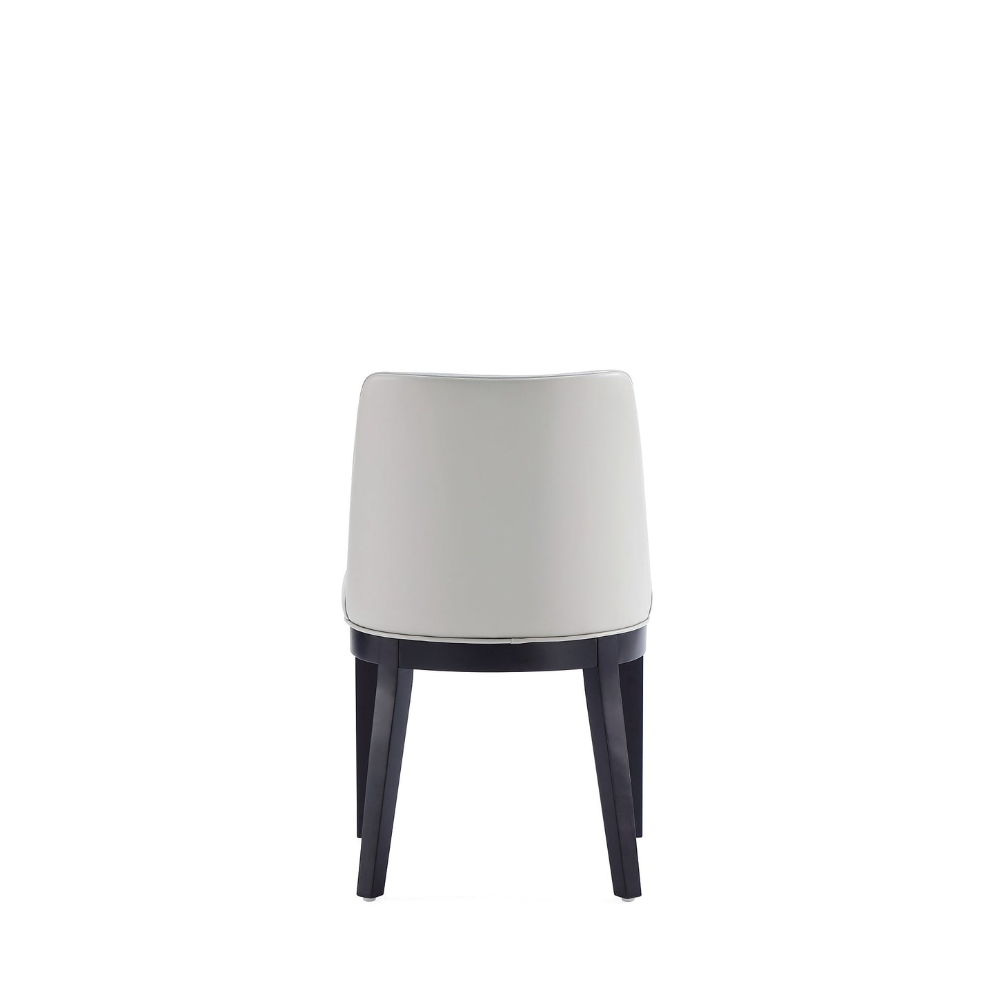 Gansevoort Faux Leather Dining Chair in Light Grey (set of 2) - Ornate Home
