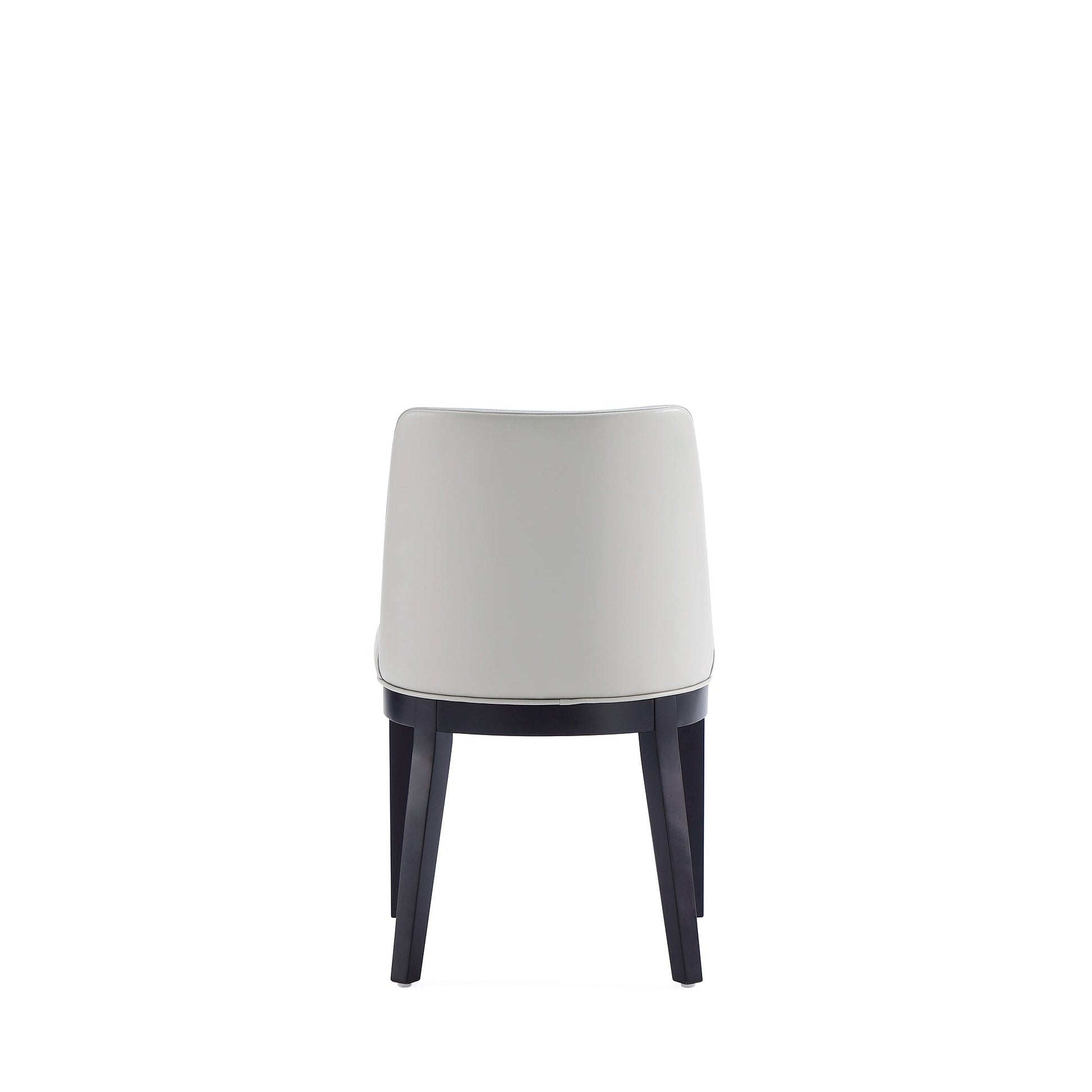 Gansevoort Faux Leather Dining Chair in Light Grey (set of 2) - Ornate Home