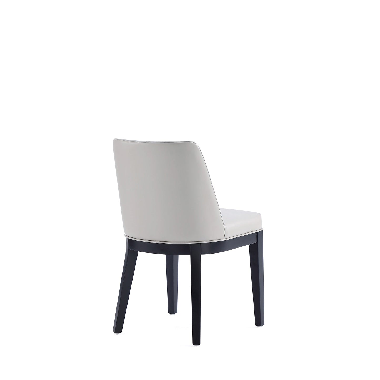 Gansevoort Faux Leather Dining Chair in Light Grey (set of 4) - Ornate Home