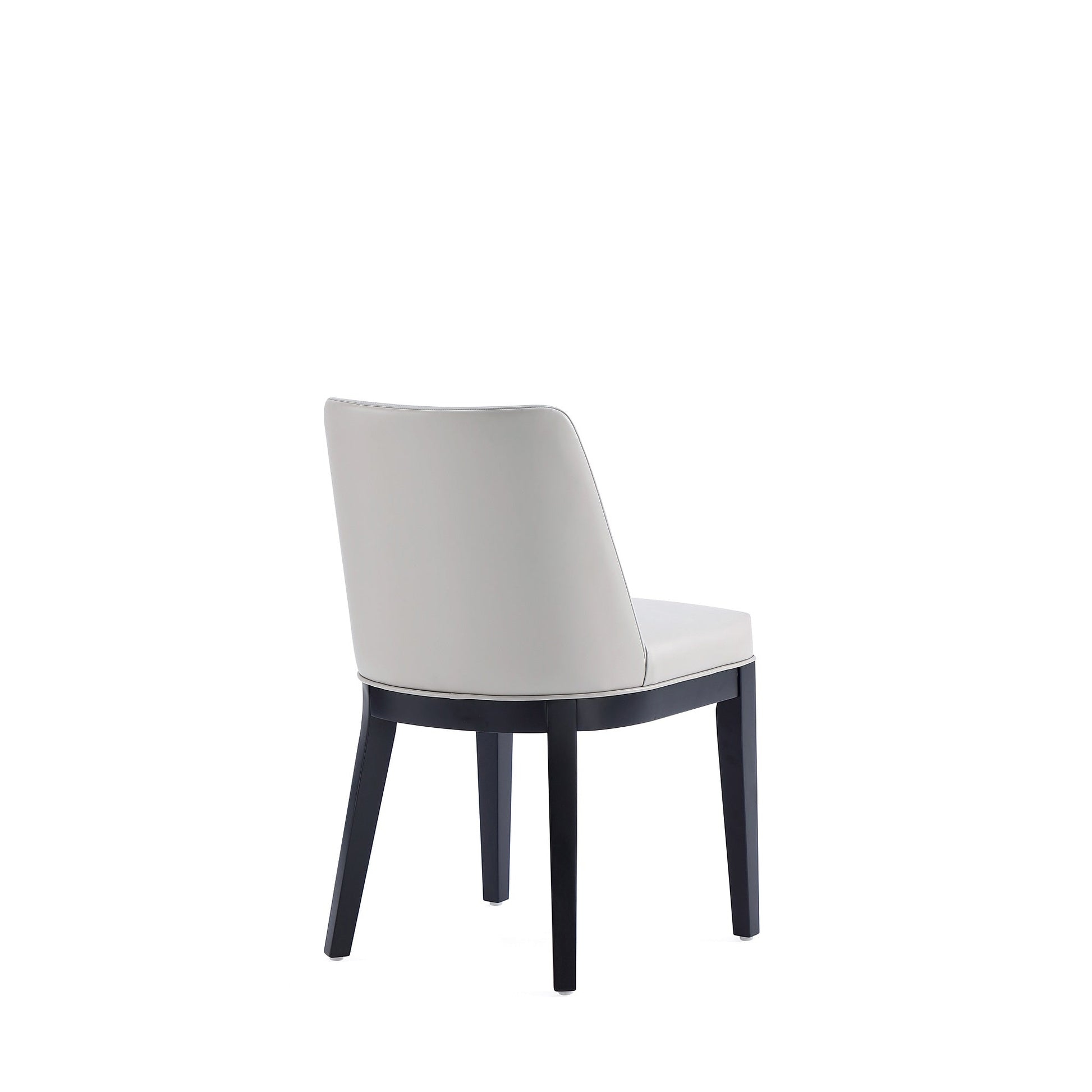 Gansevoort Faux Leather Dining Chair in Light Grey (set of 4) - Ornate Home