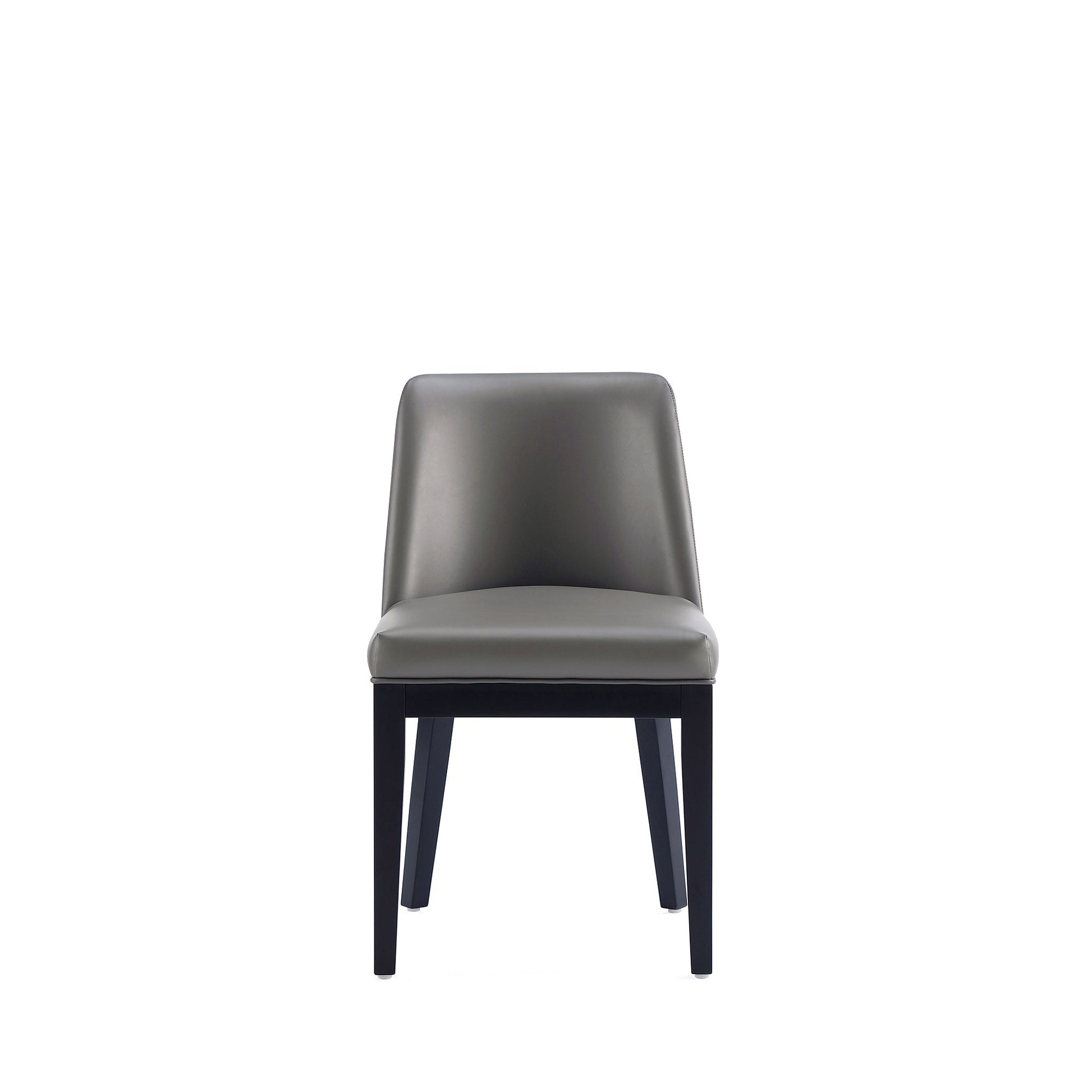 Gansevoort Faux Leather Dining Chair in Pebble Grey (set of 2) - Ornate Home