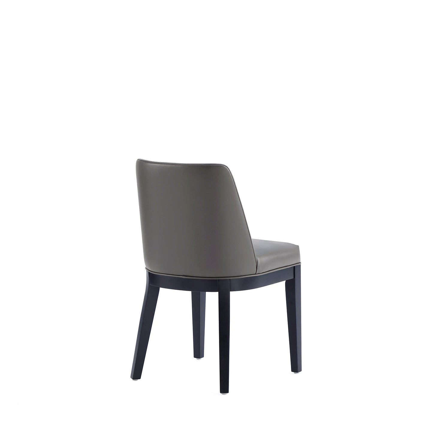 Gansevoort Faux Leather Dining Chair in Pebble Grey (set of 2) - Ornate Home