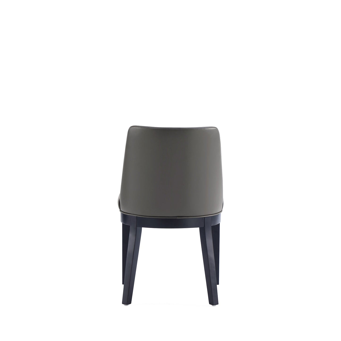 Gansevoort Faux Leather Dining Chair in Pebble Grey (set of 2) - Ornate Home