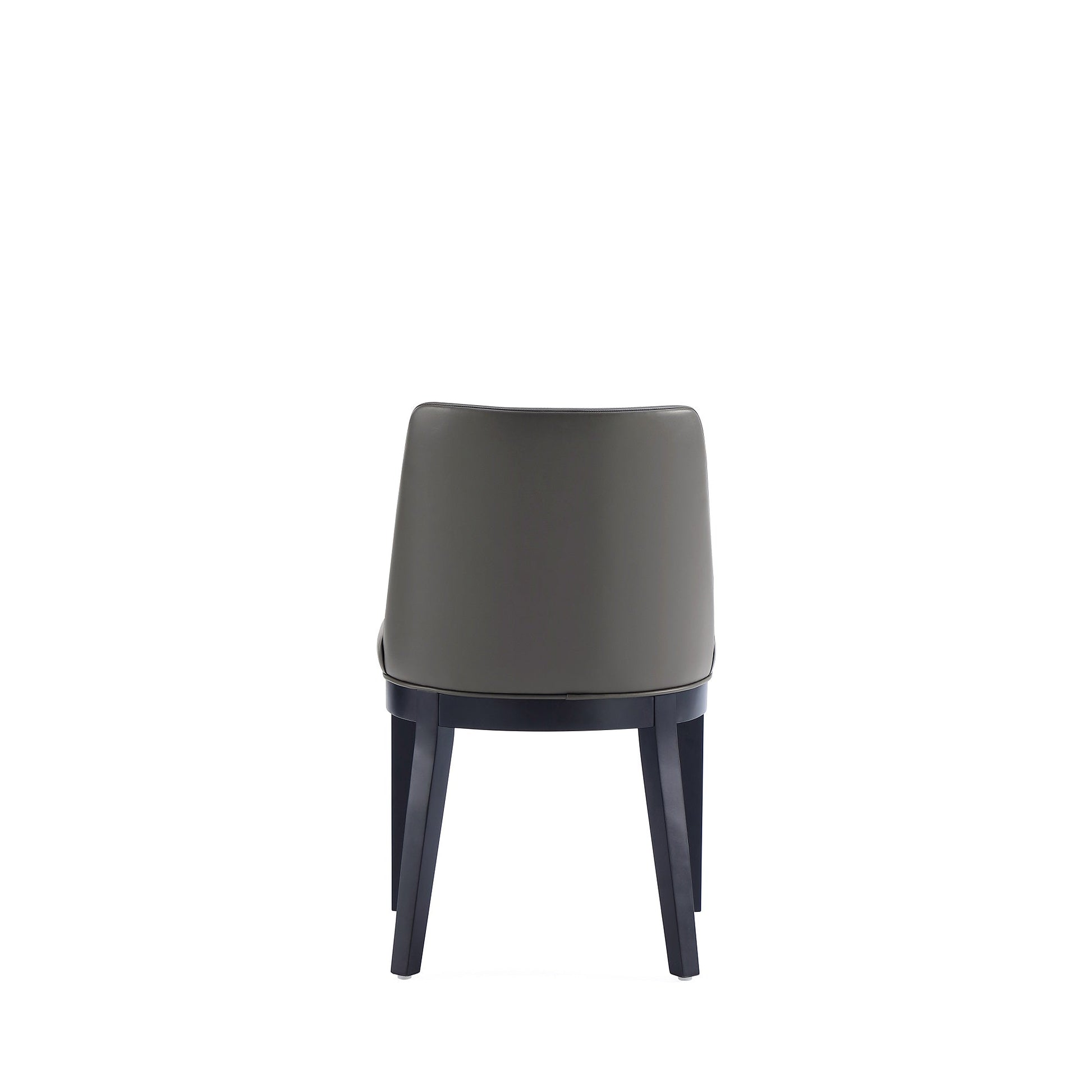 Gansevoort Faux Leather Dining Chair in Pebble Grey (set of 2) - Ornate Home