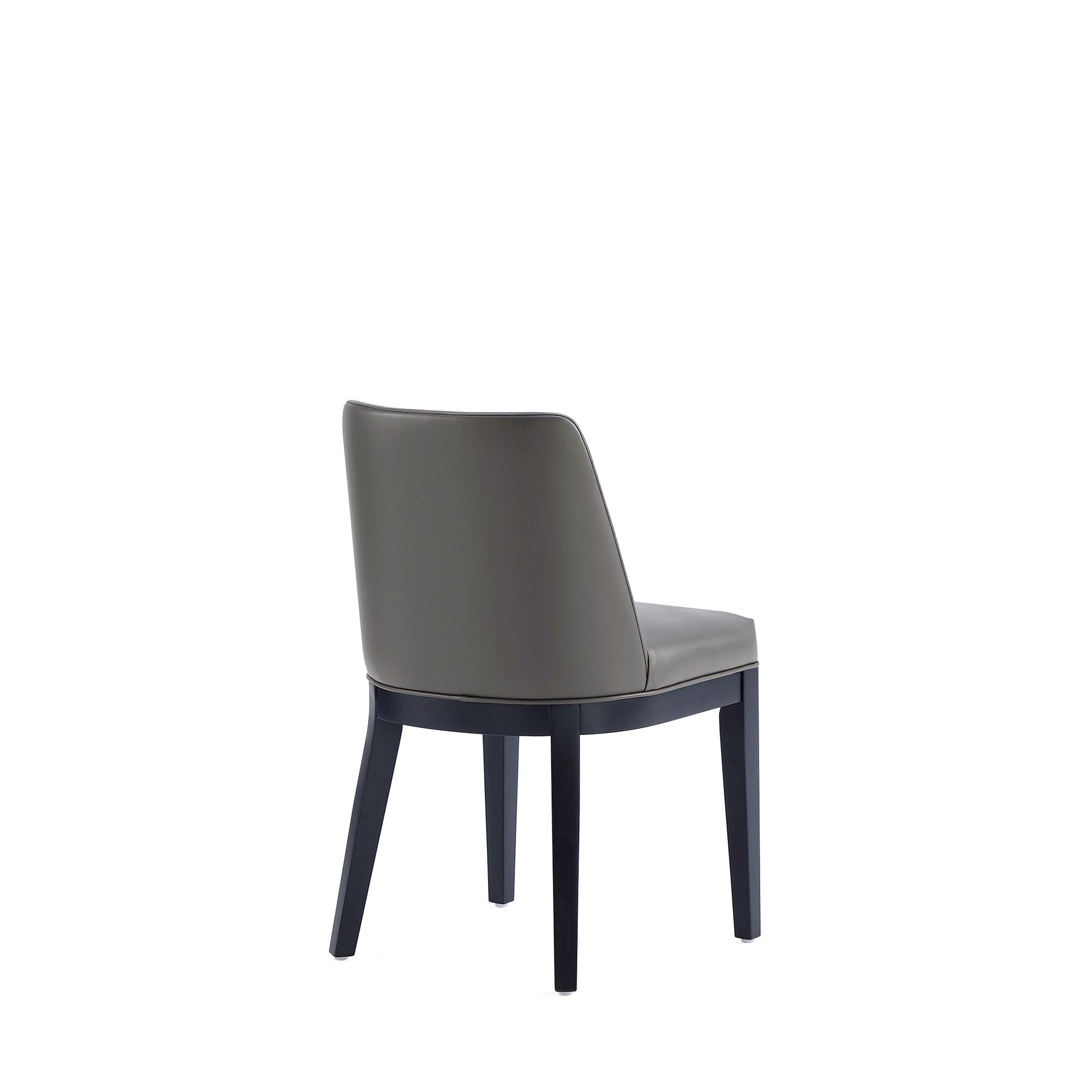 Gansevoort Faux Leather Dining Chair in Pebble Grey (set of 4) - Ornate Home