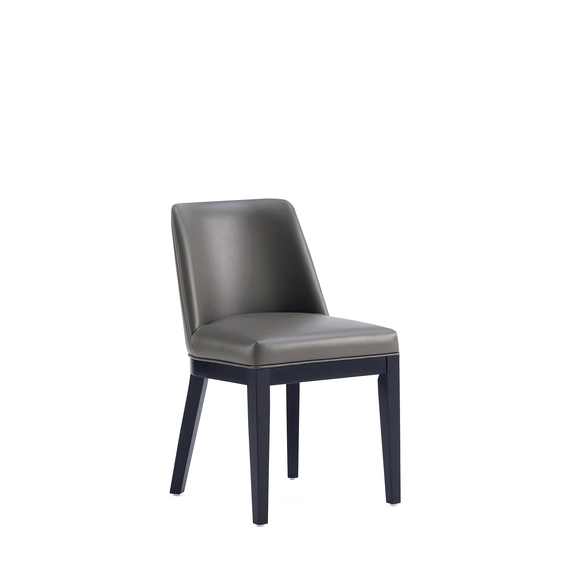 Gansevoort Faux Leather Dining Chair in Pebble Grey (set of 4) - Ornate Home