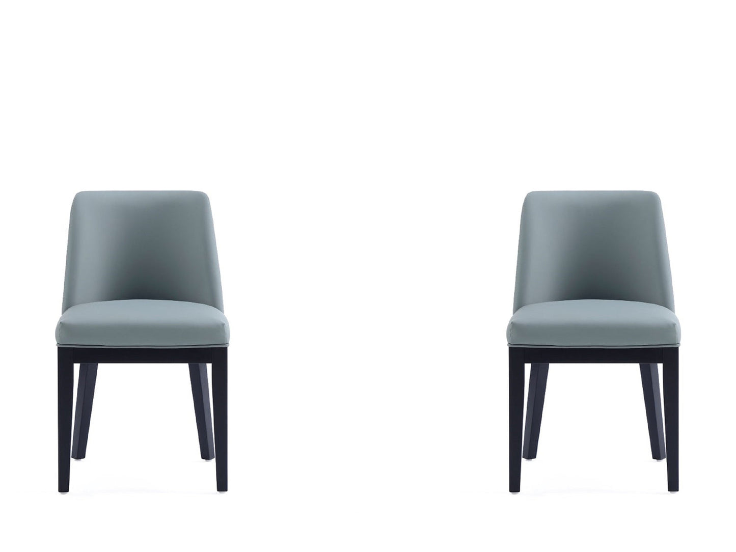 Gansevoort Faux Leather Dining Chair in Pewter (set of 2) - Ornate Home