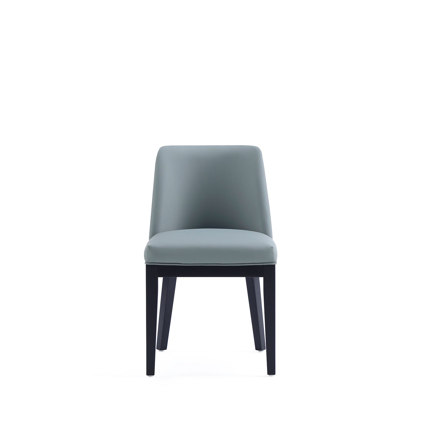 Gansevoort Faux Leather Dining Chair in Pewter (set of 2) - Ornate Home
