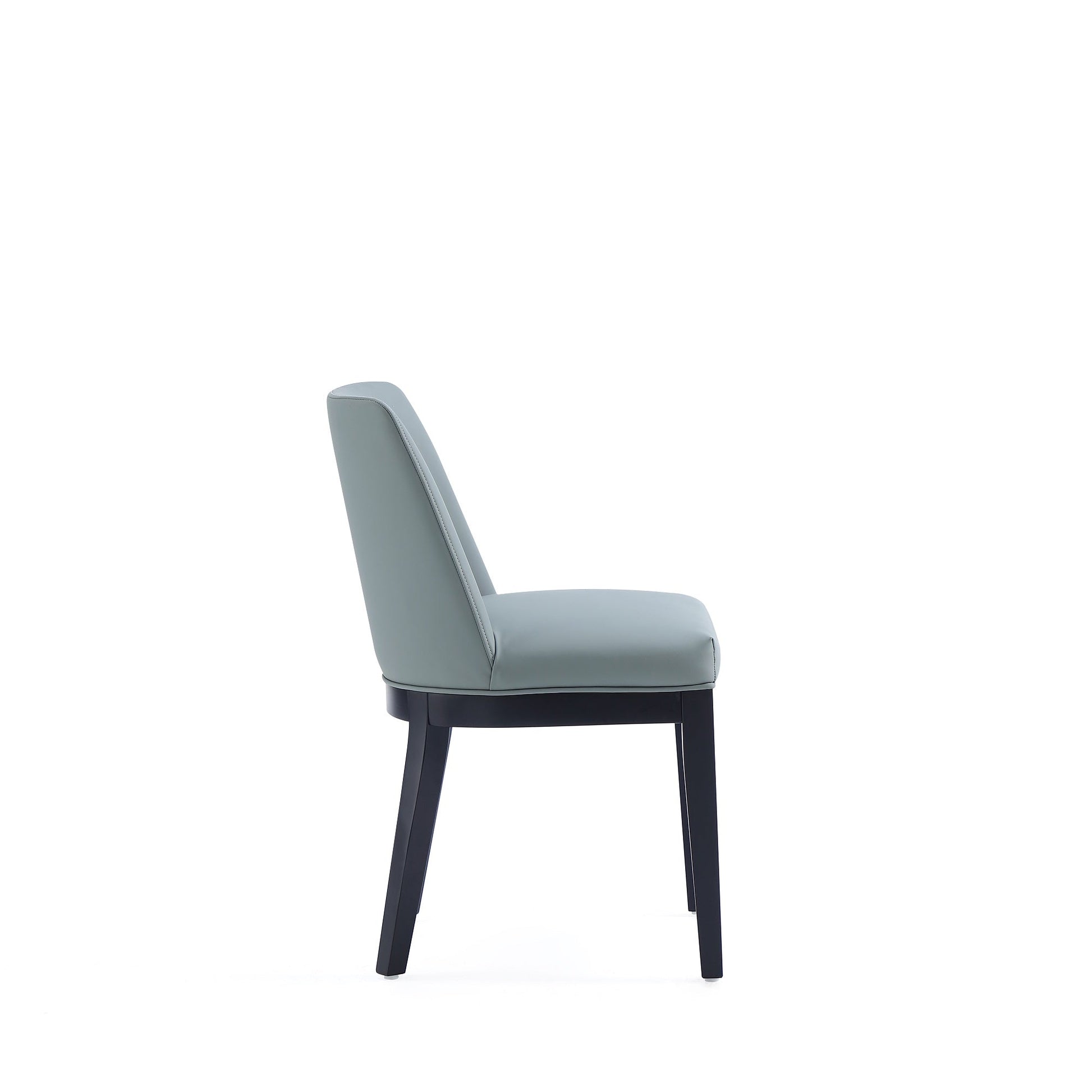 Gansevoort Faux Leather Dining Chair in Pewter (set of 2) - Ornate Home