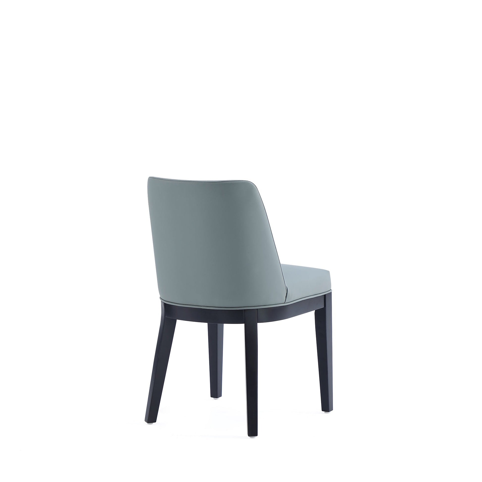 Gansevoort Faux Leather Dining Chair in Pewter (set of 2) - Ornate Home