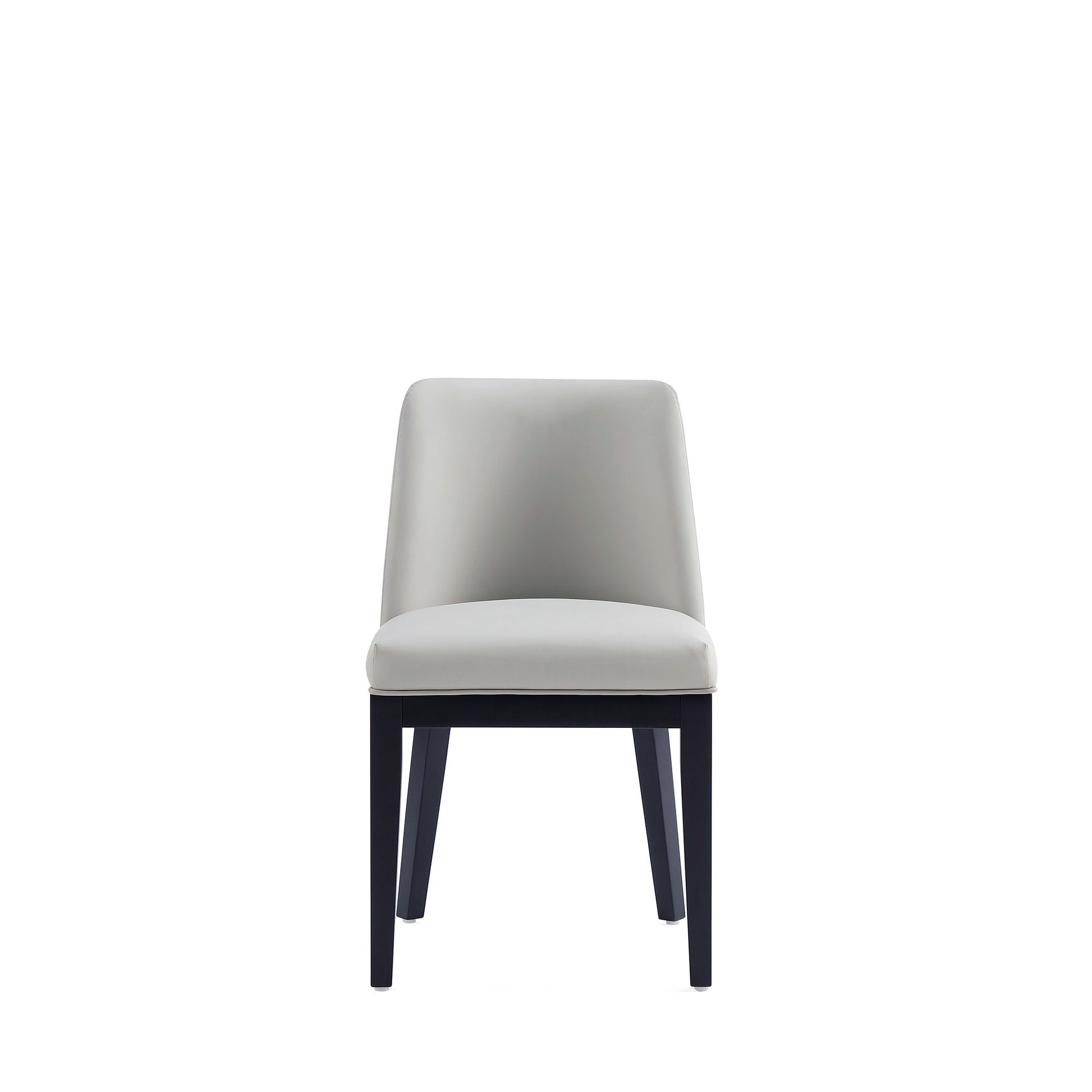 Gansevoort Faux Leather Dining Chair in Stone Grey (set of 2) - Ornate Home