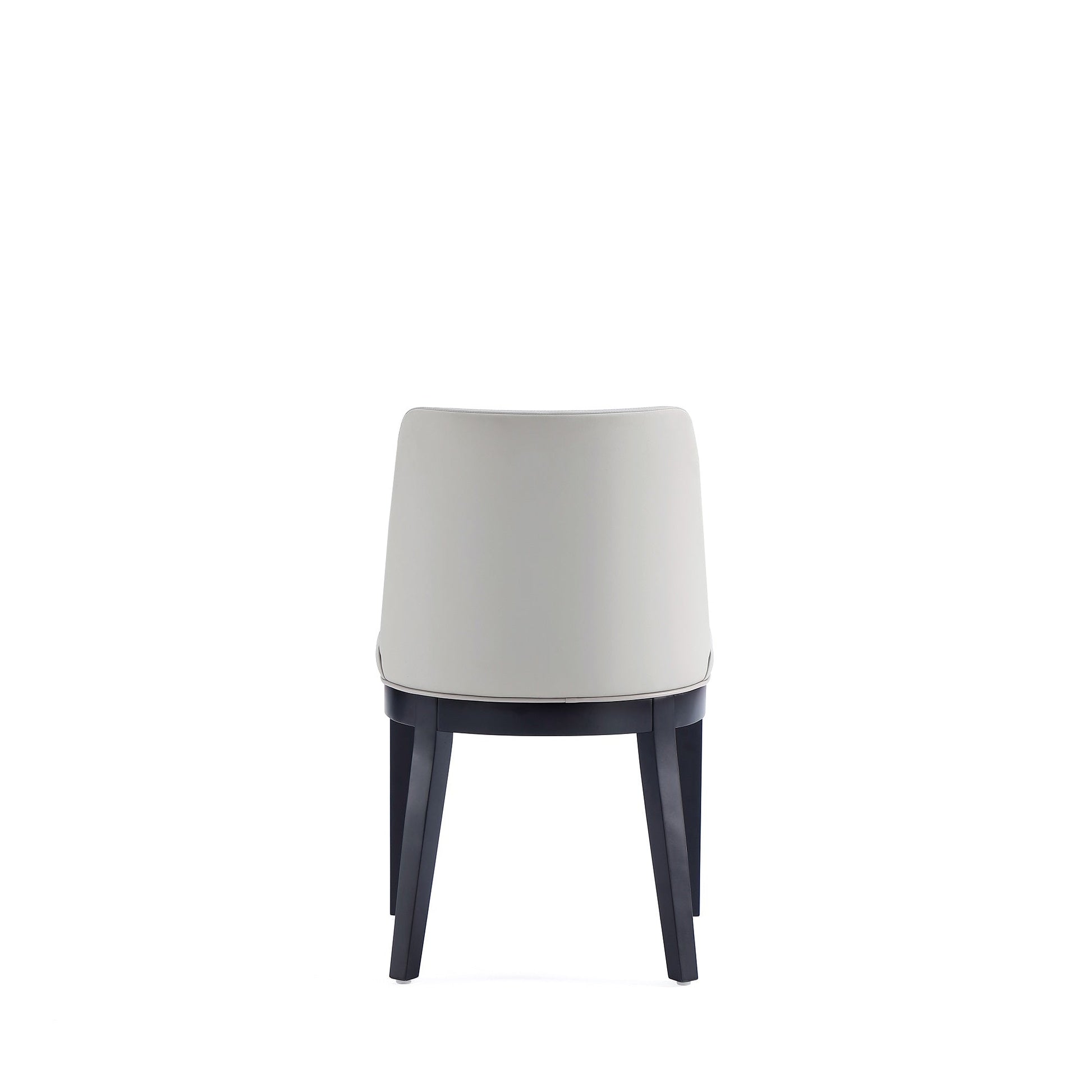 Gansevoort Faux Leather Dining Chair in Stone Grey (set of 2) - Ornate Home