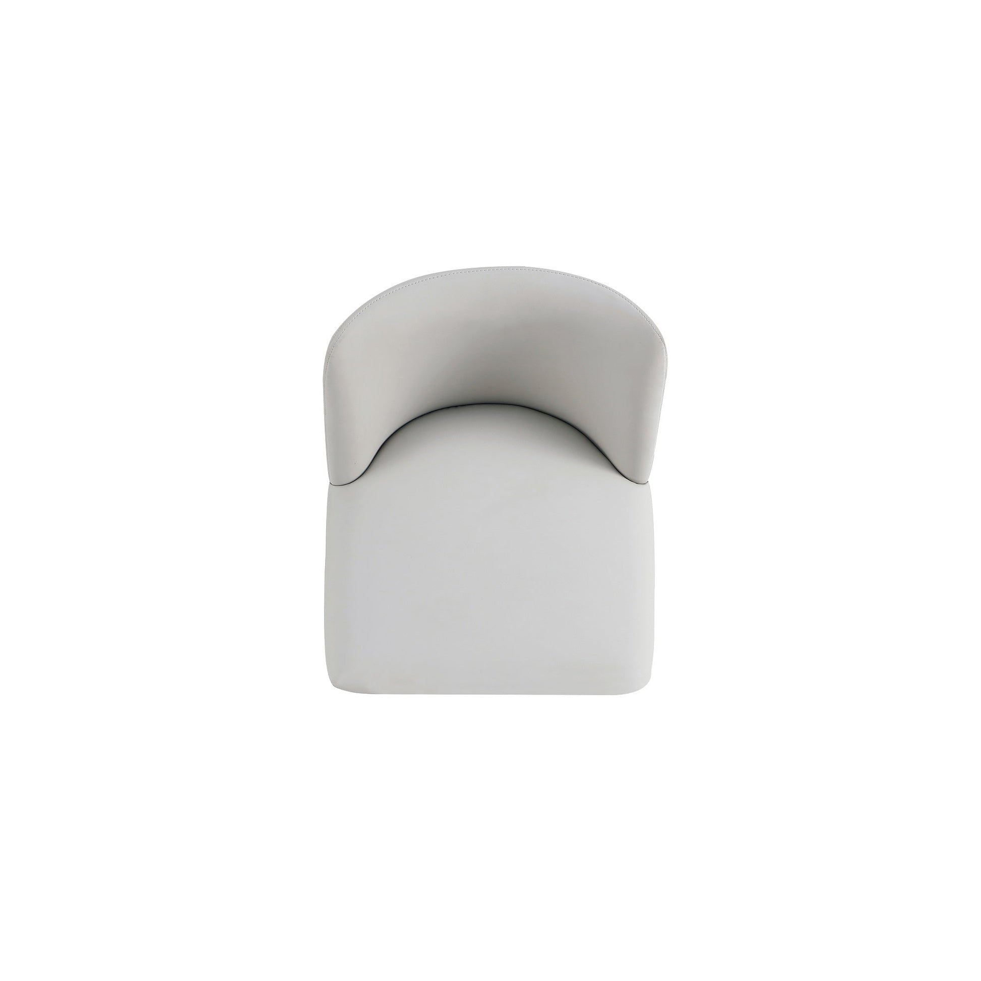 Gansevoort Faux Leather Dining Chair in Stone Grey (set of 4) - Ornate Home
