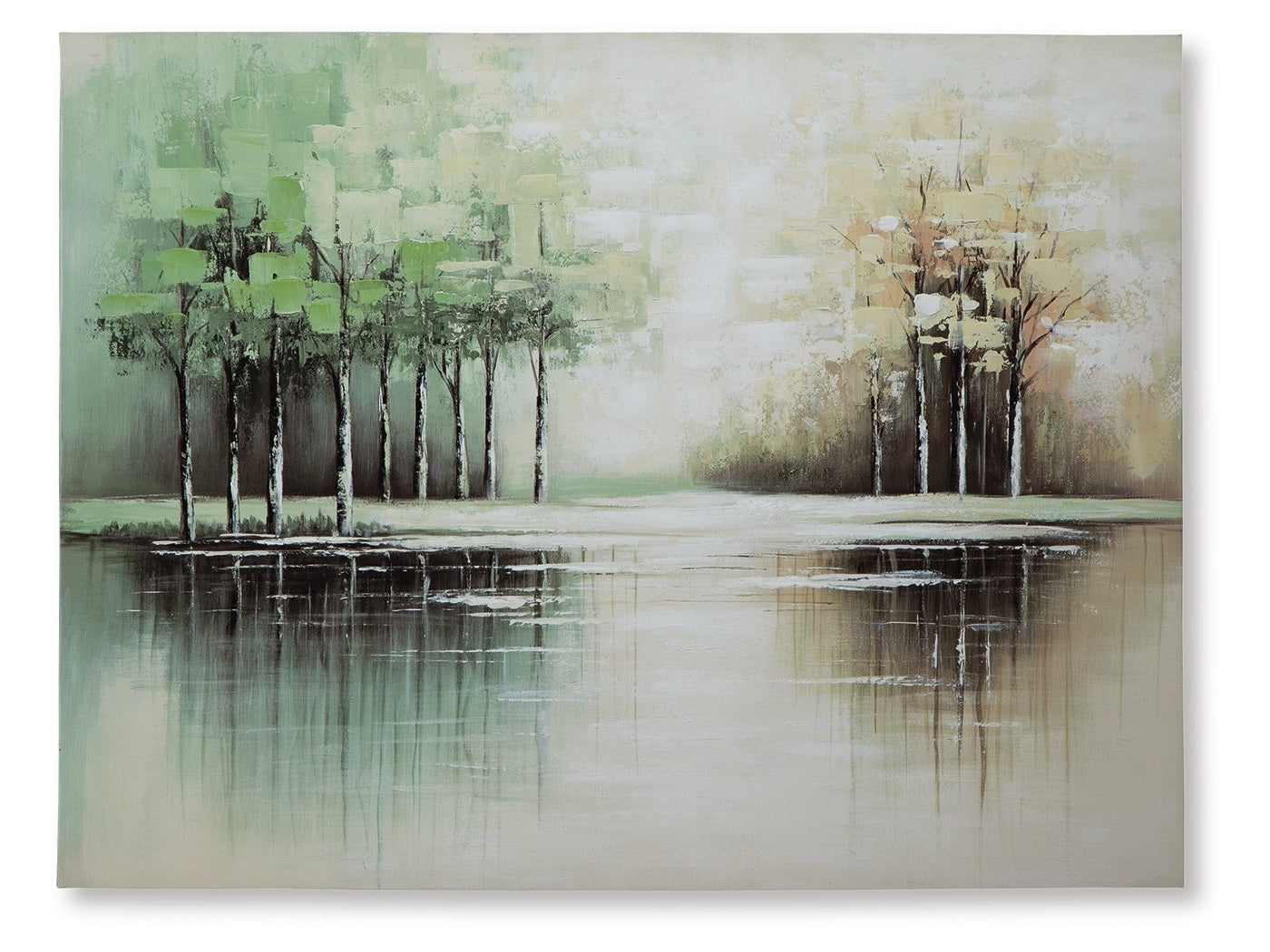 Garlenridge Green/Tan/White Wall Art- Viva Furn